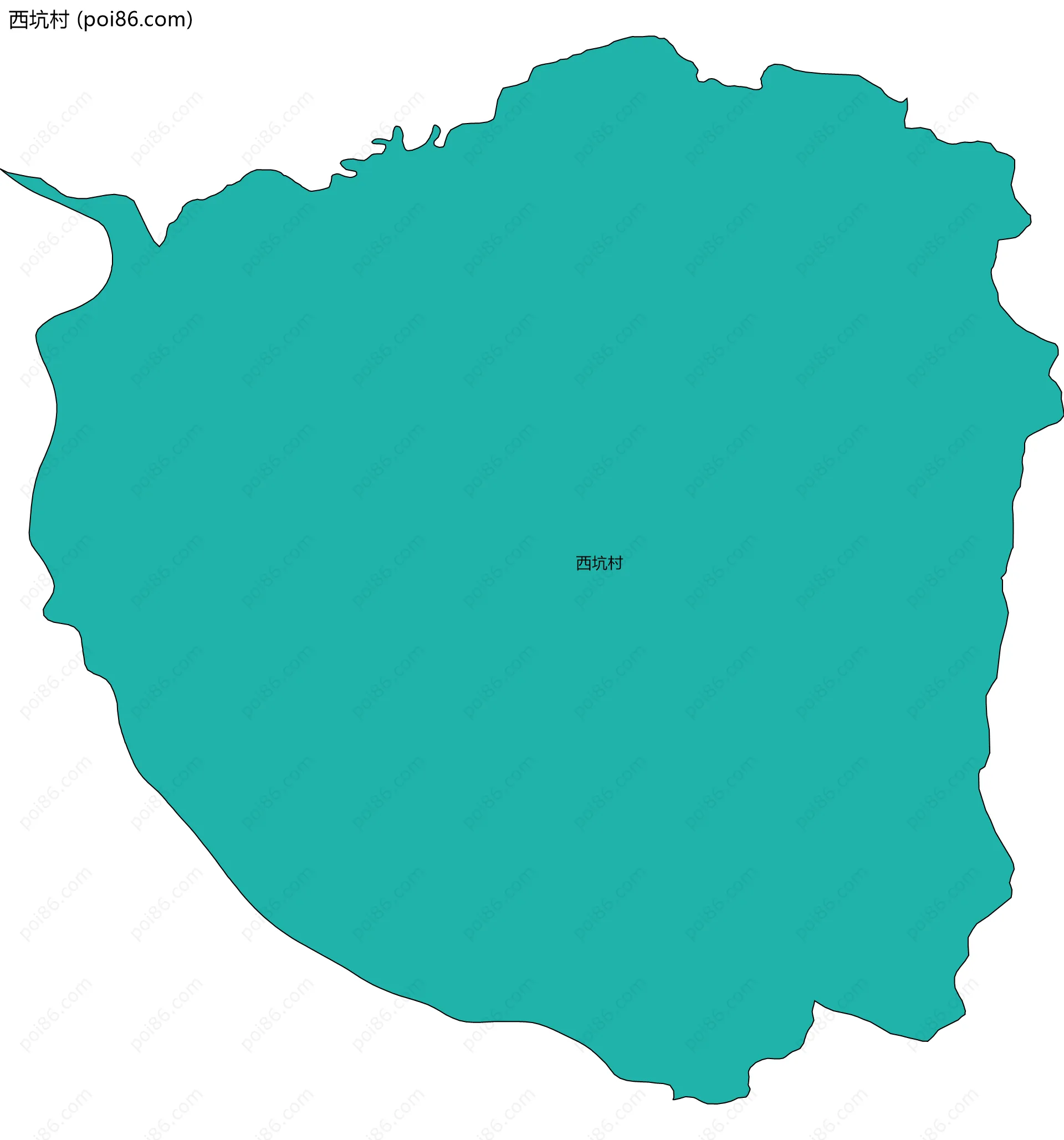 西坑村边界地图