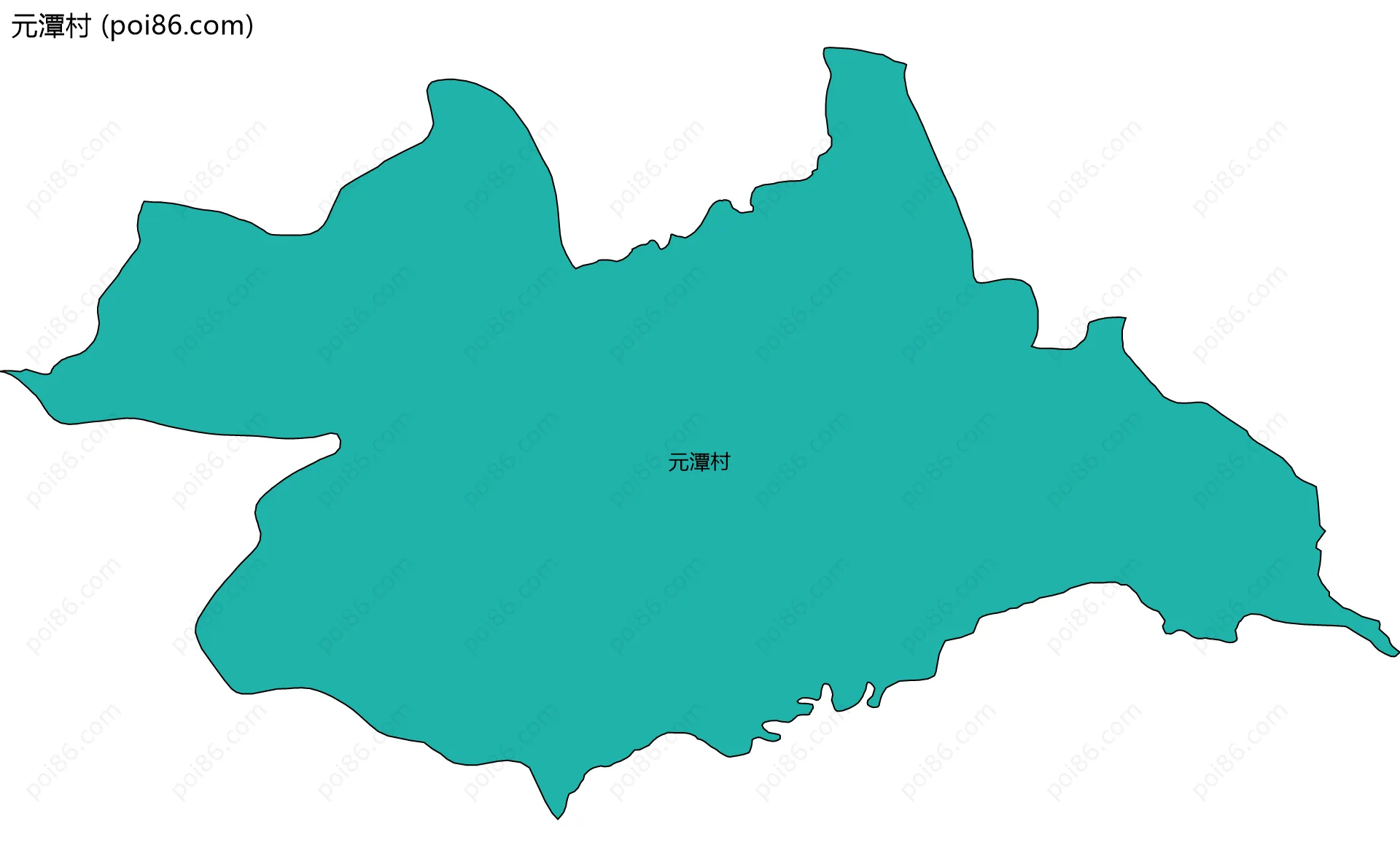 元潭村边界地图