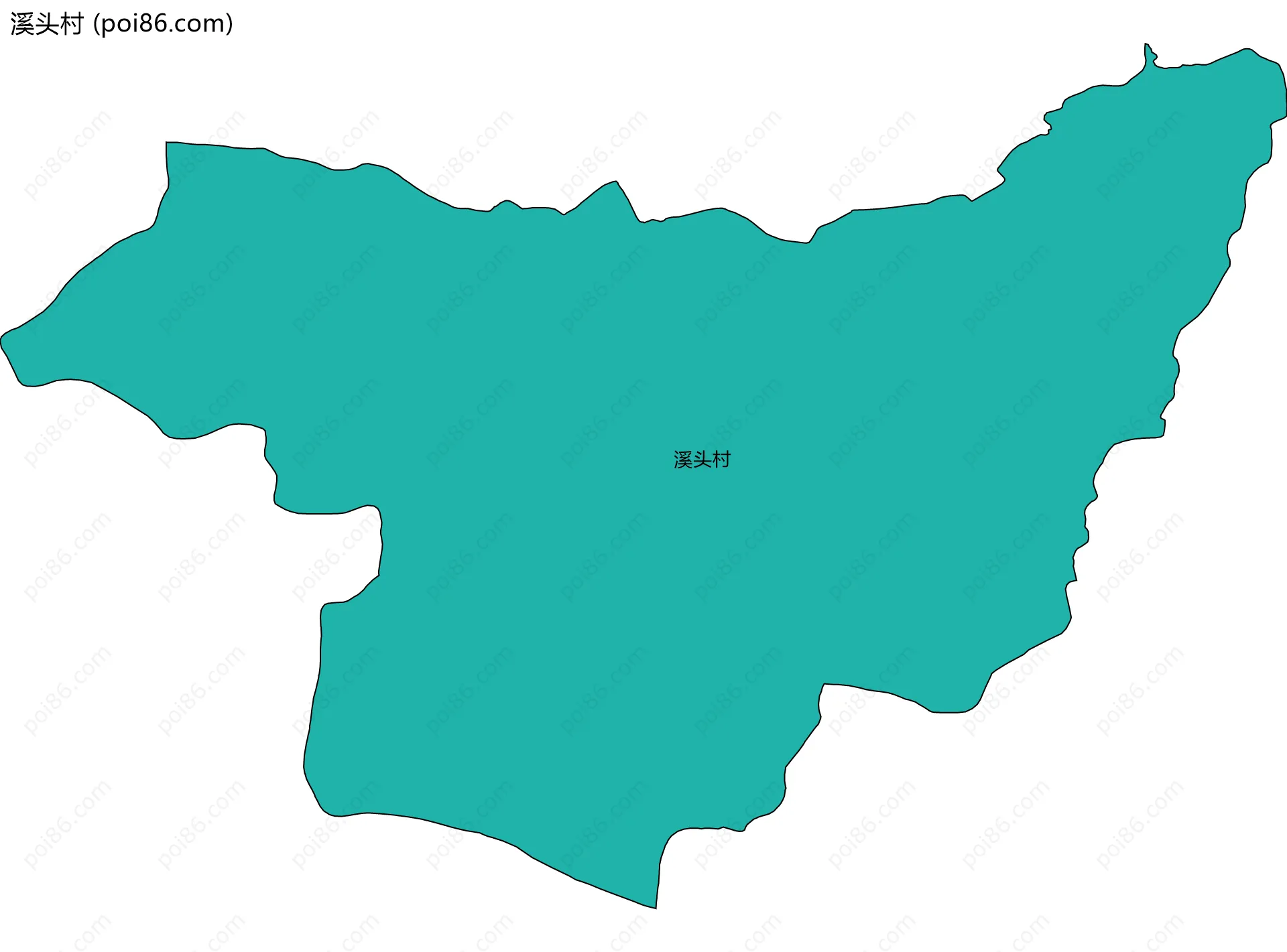 溪头村边界地图