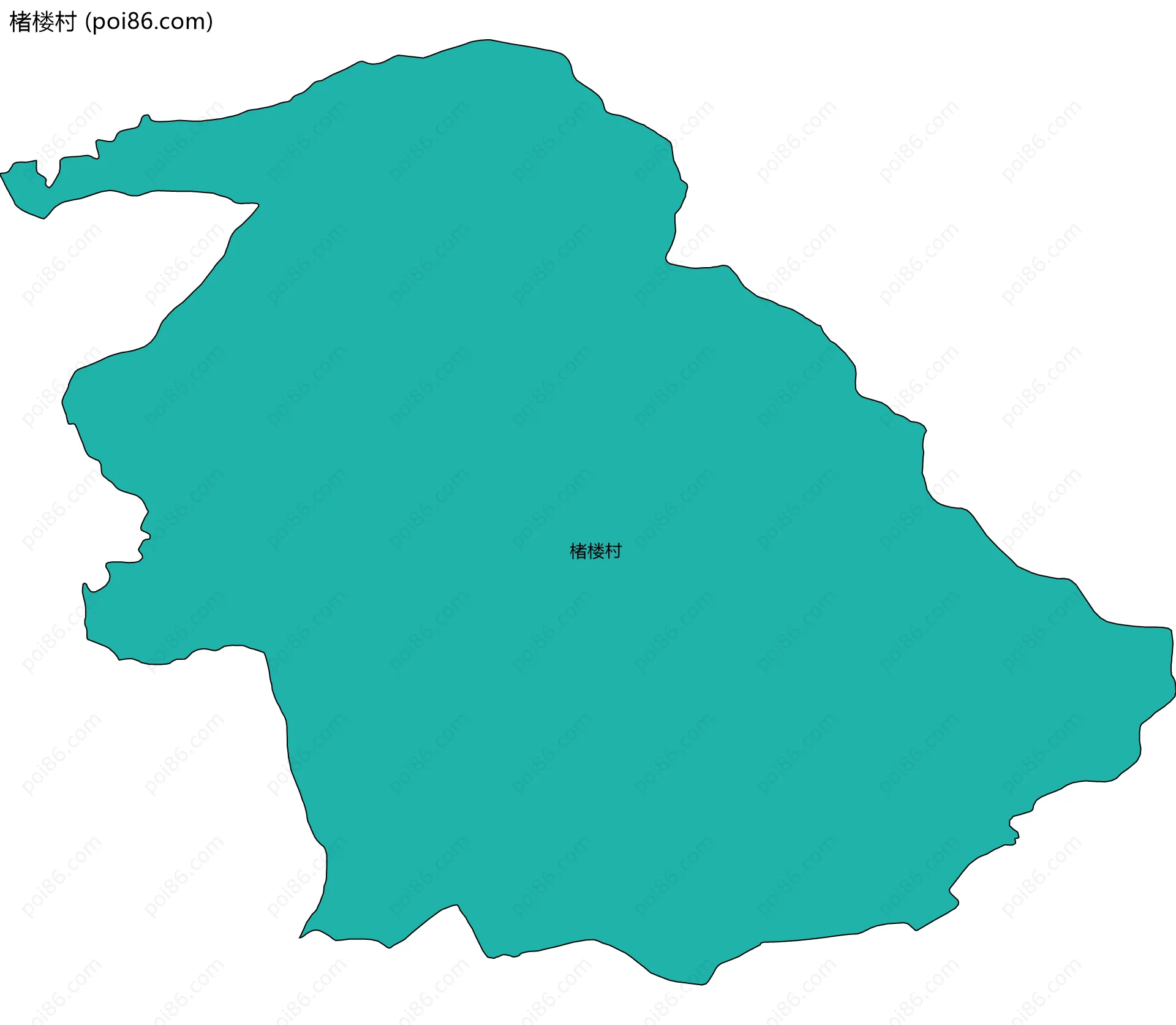 楮楼村边界地图