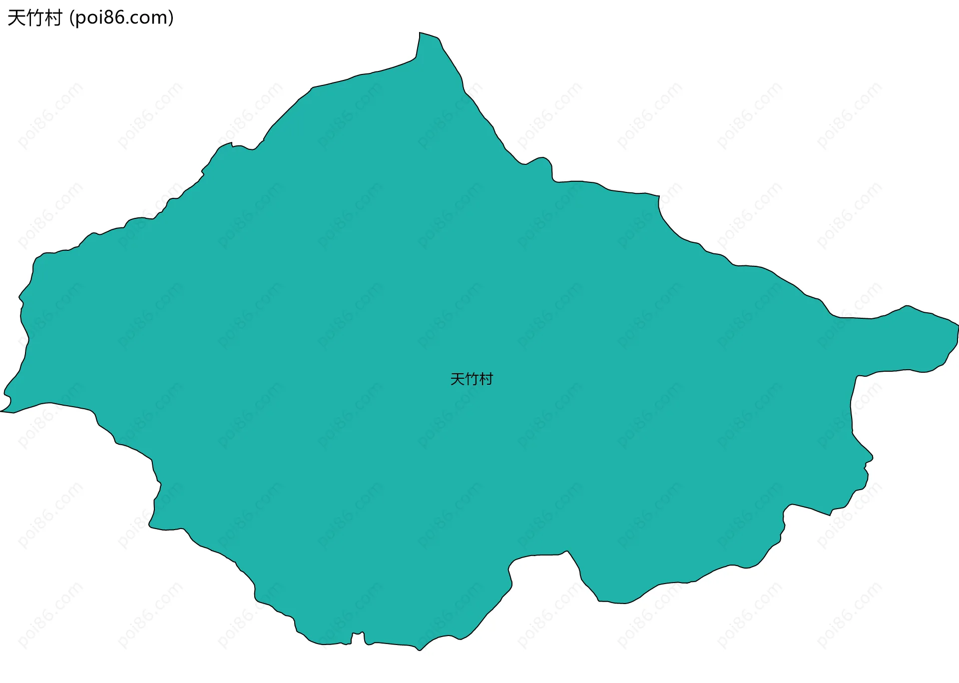 天竹村边界地图