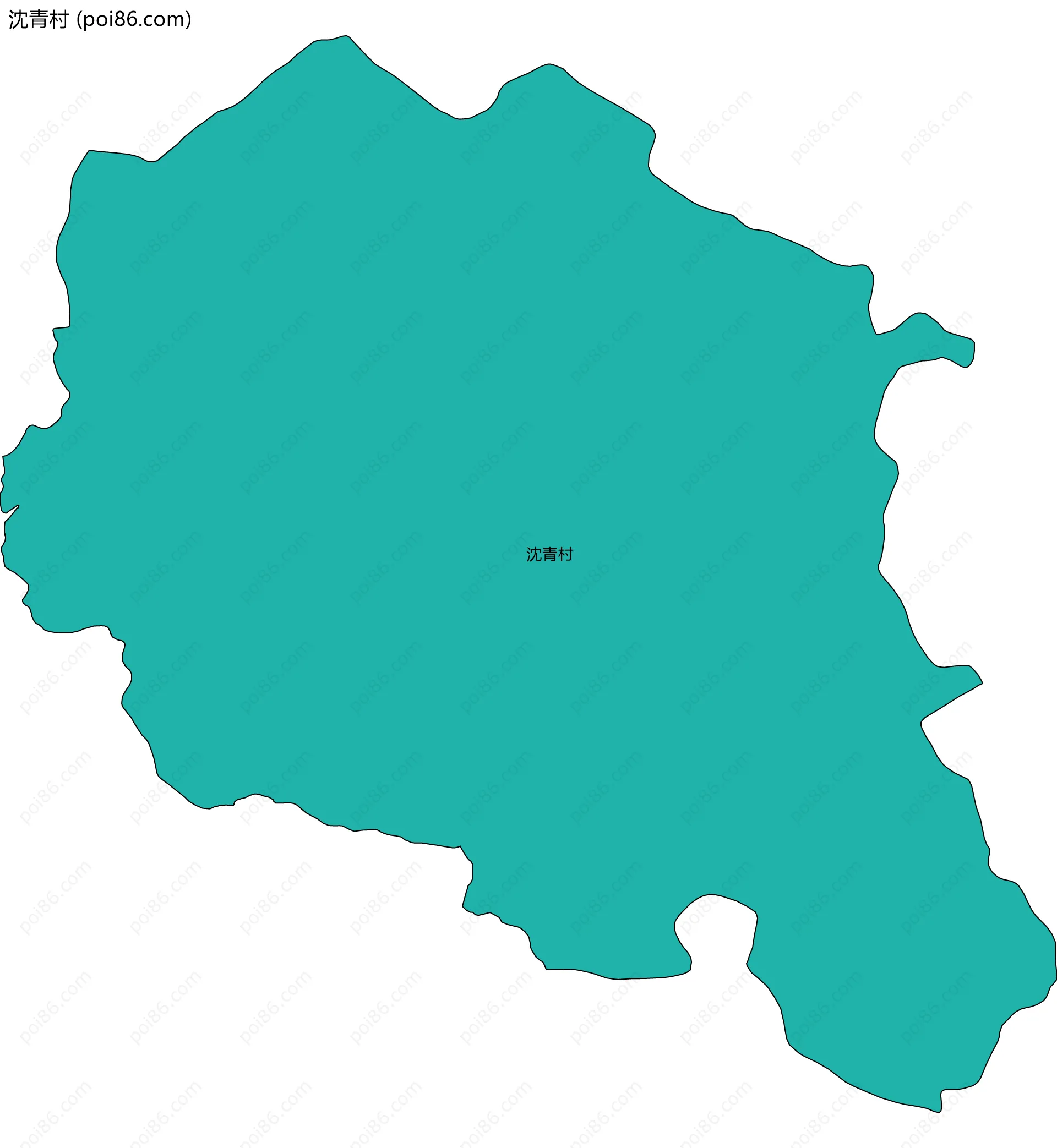 沈青村边界地图