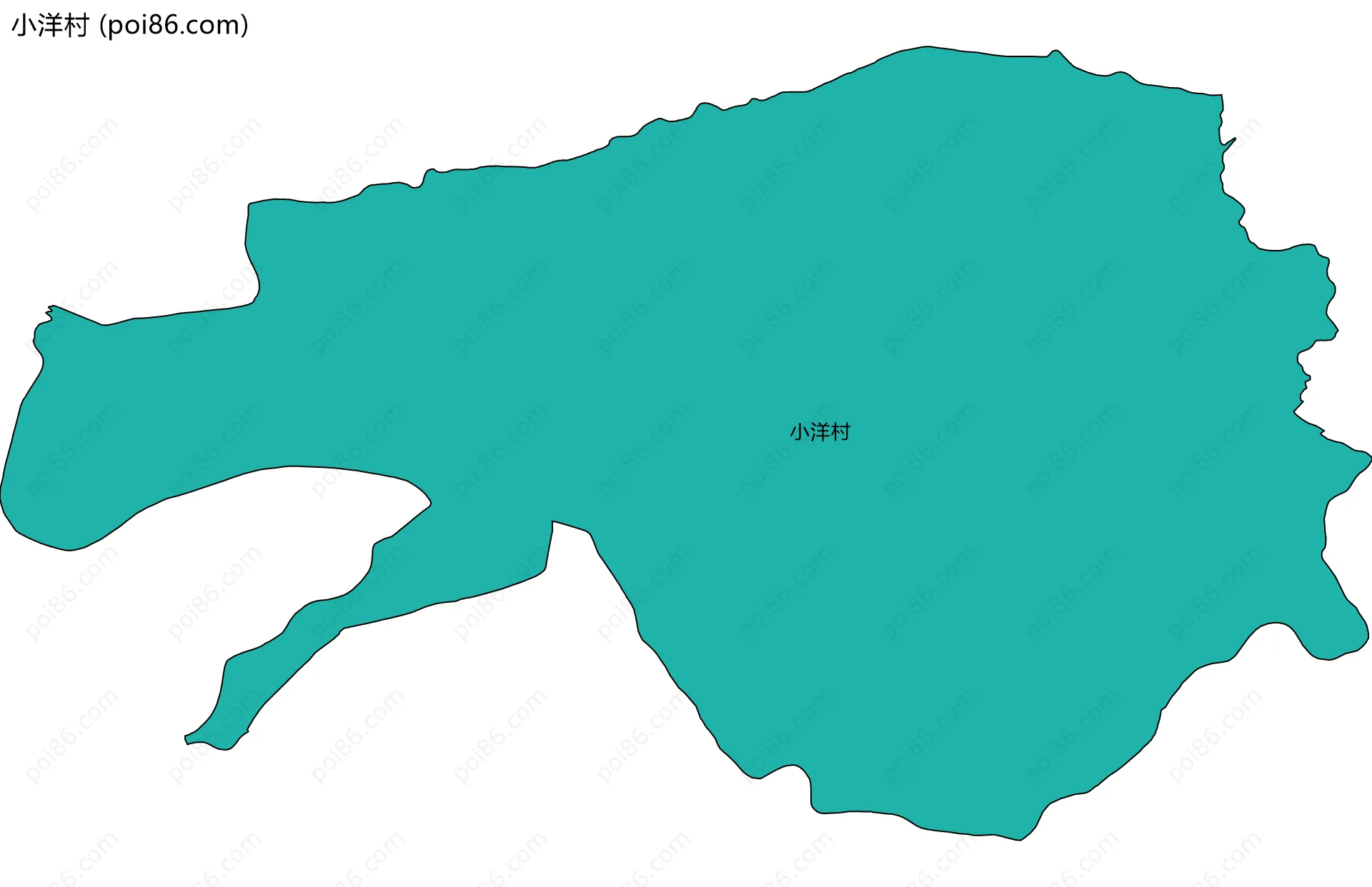 小洋村边界地图