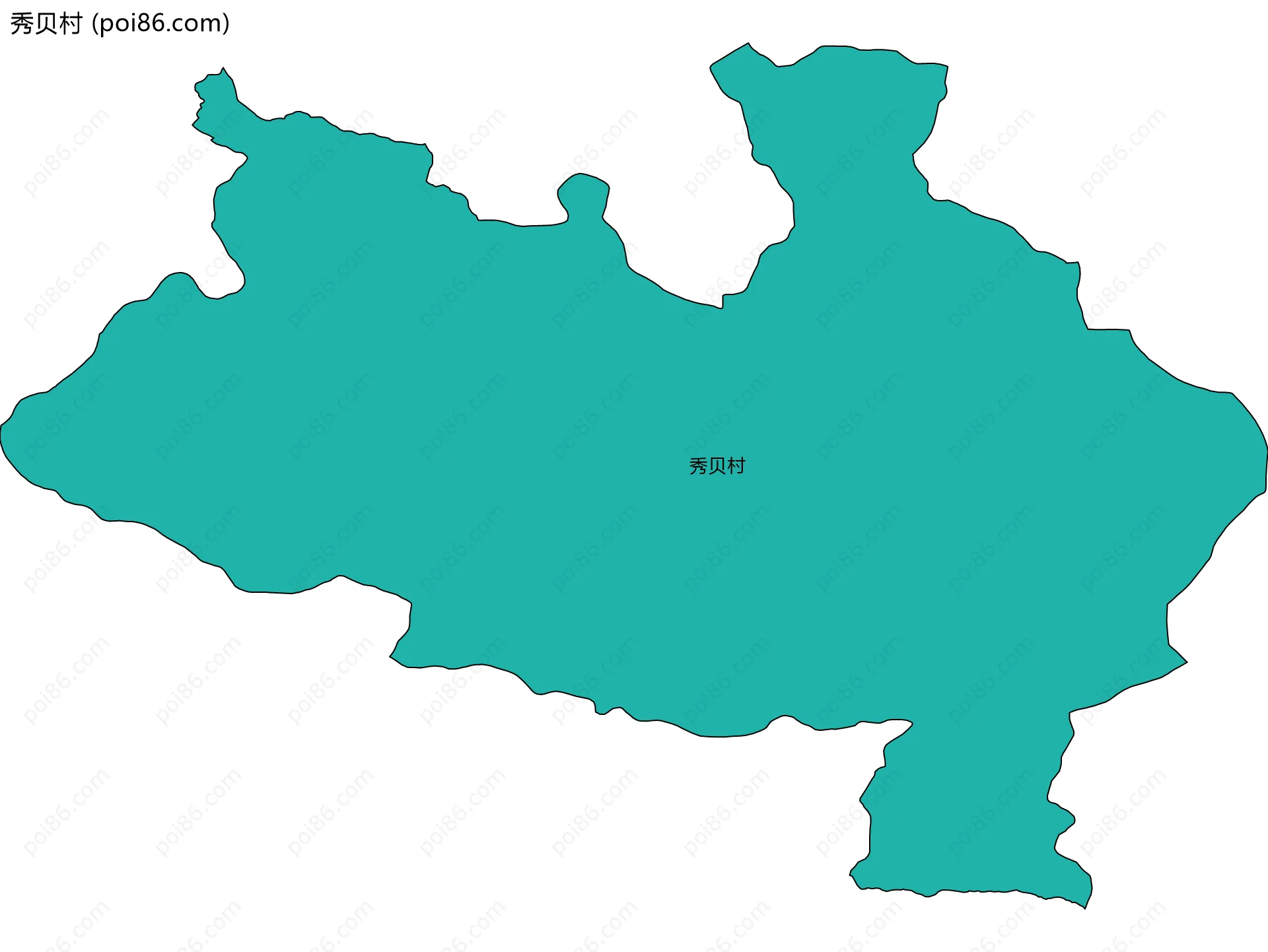 秀贝村边界地图