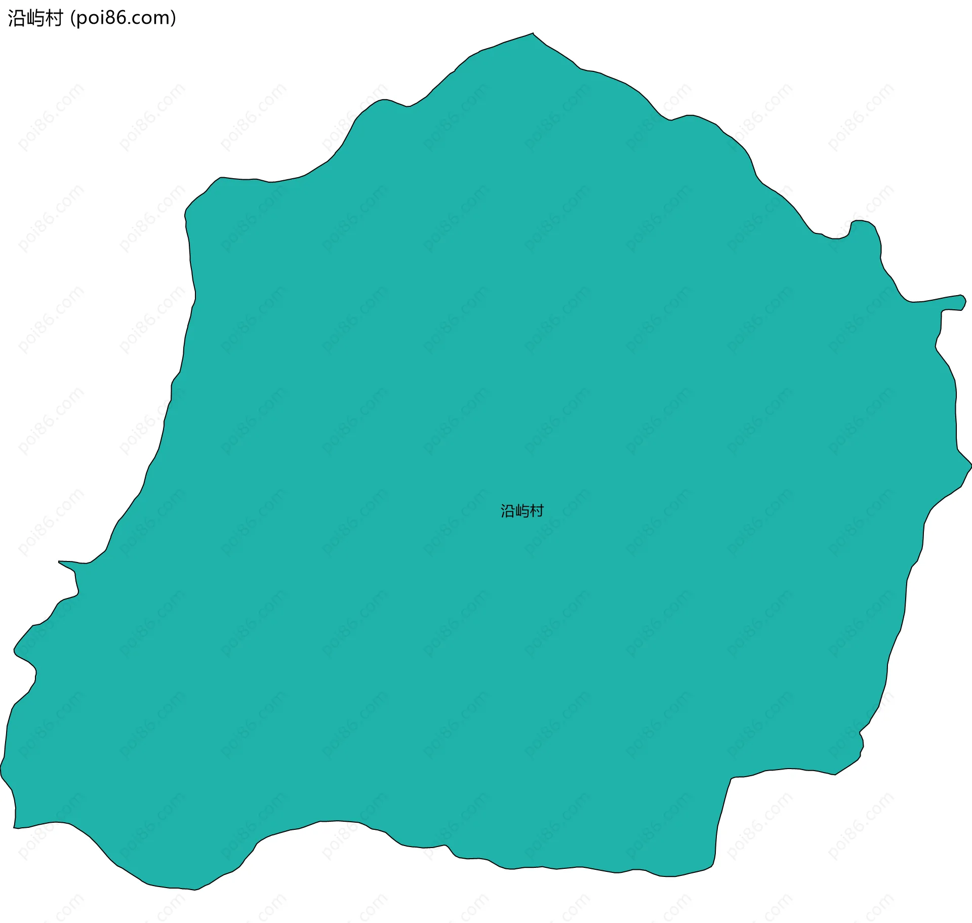 沿屿村边界地图