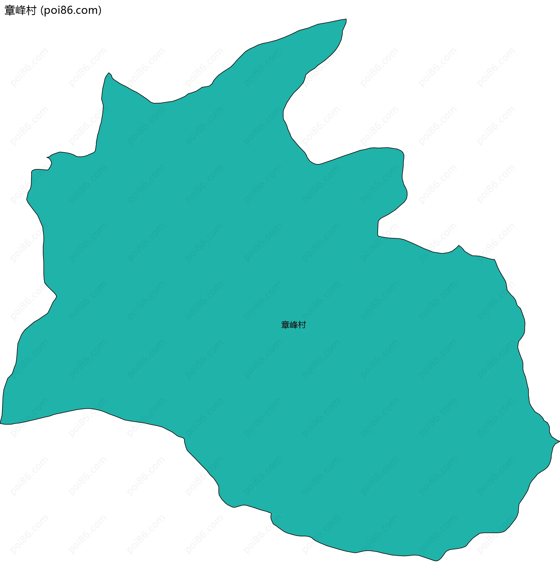 章峰村边界地图
