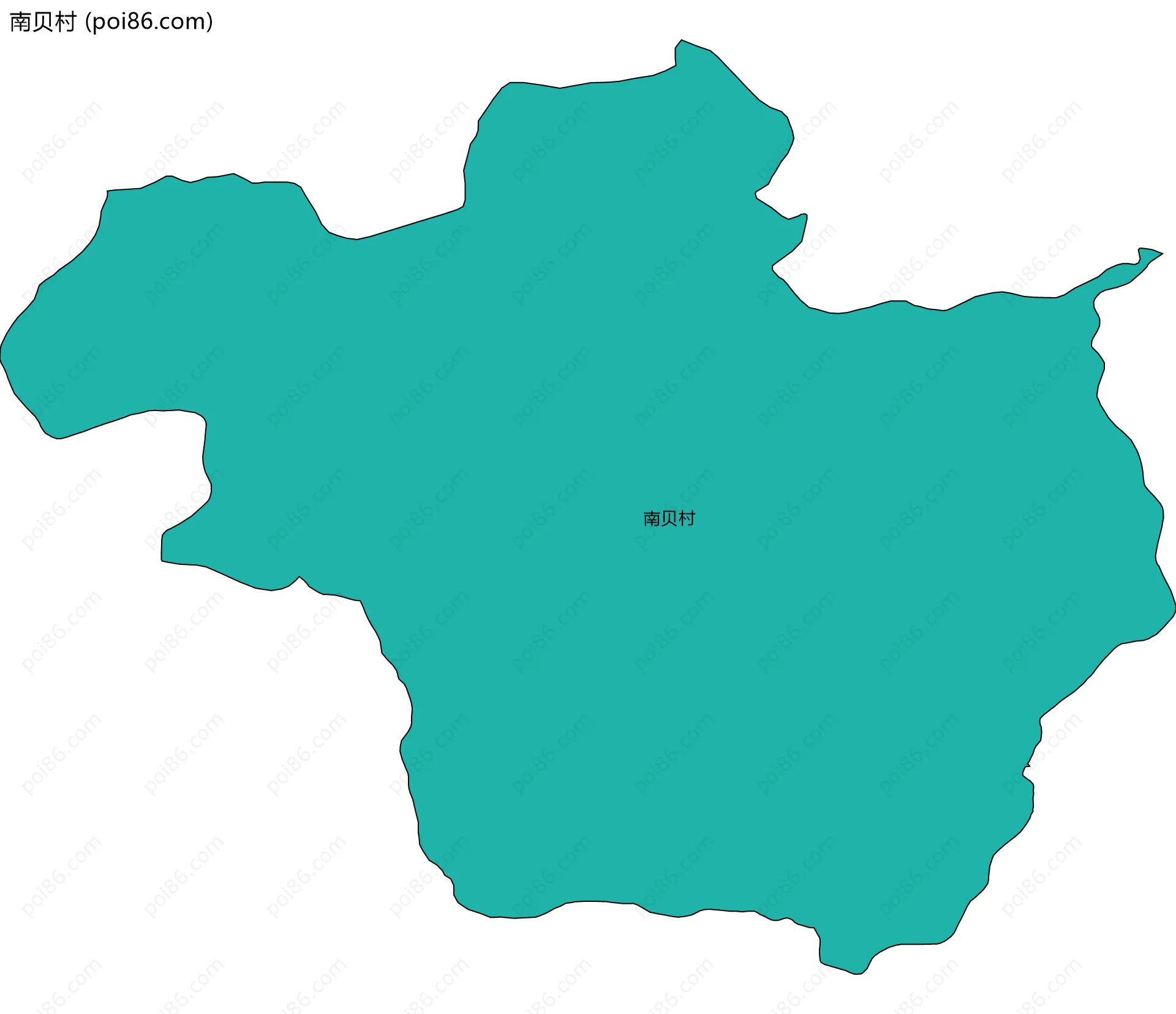 南贝村边界地图