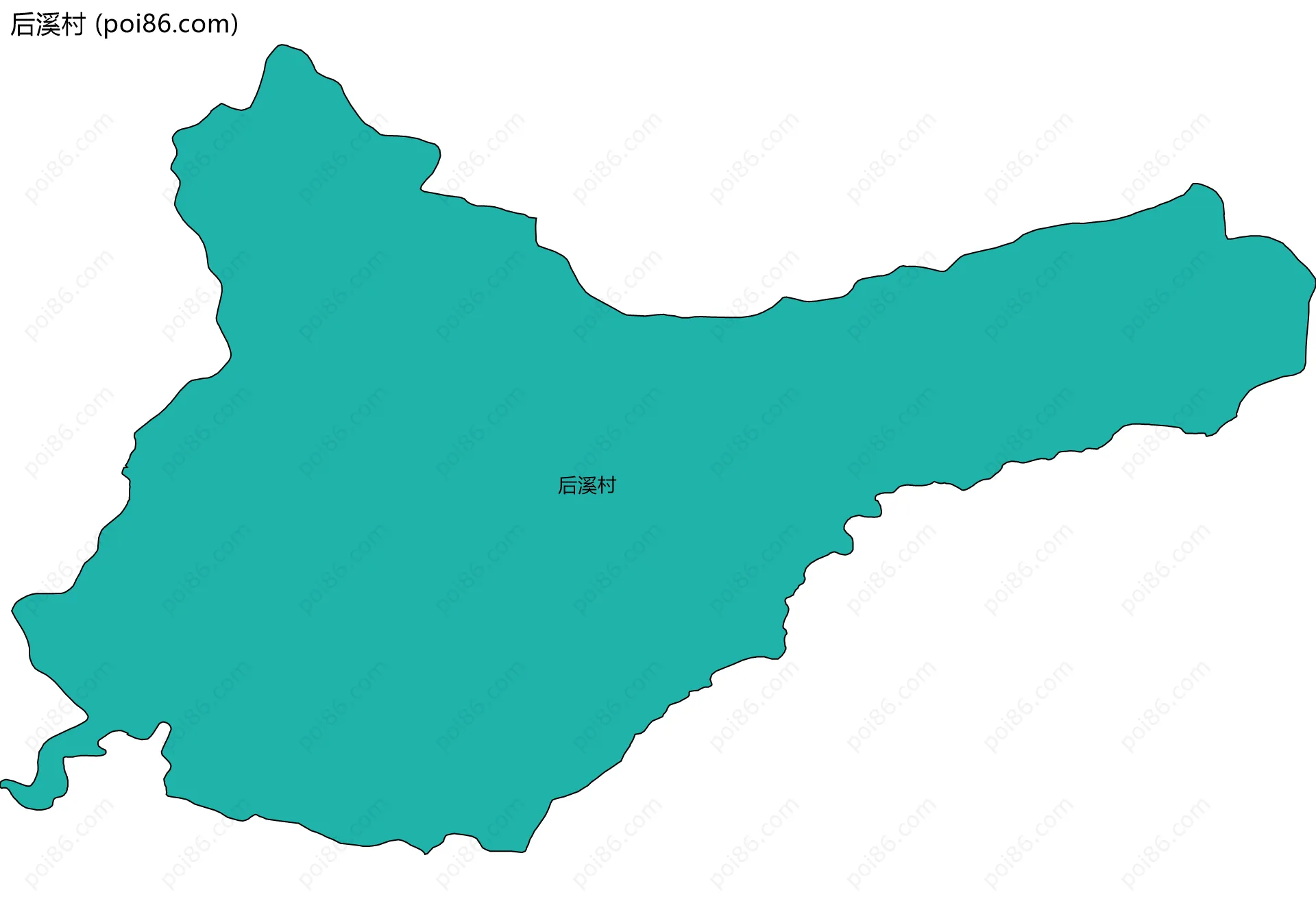 后溪村边界地图
