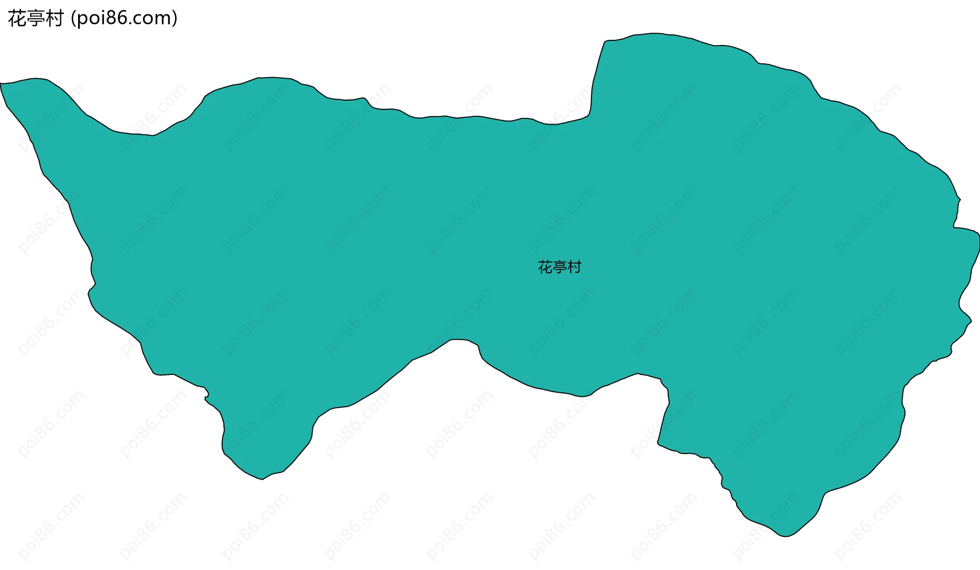 花亭村边界地图