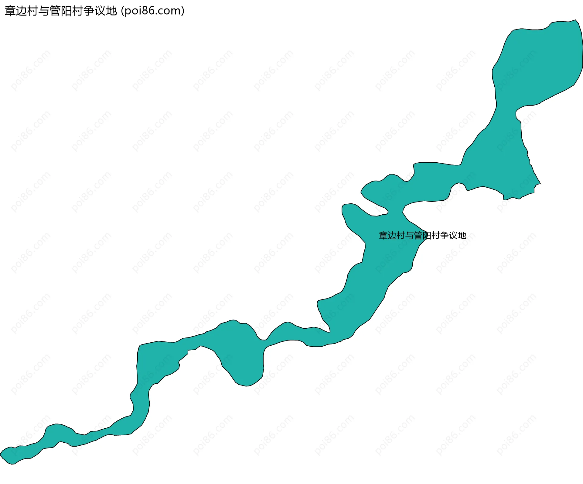 章边村与管阳村争议地边界地图