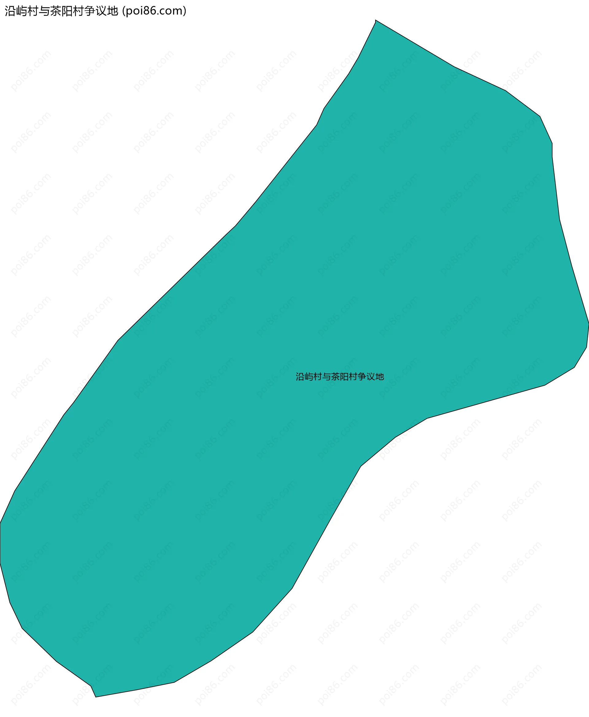 沿屿村与茶阳村争议地边界地图