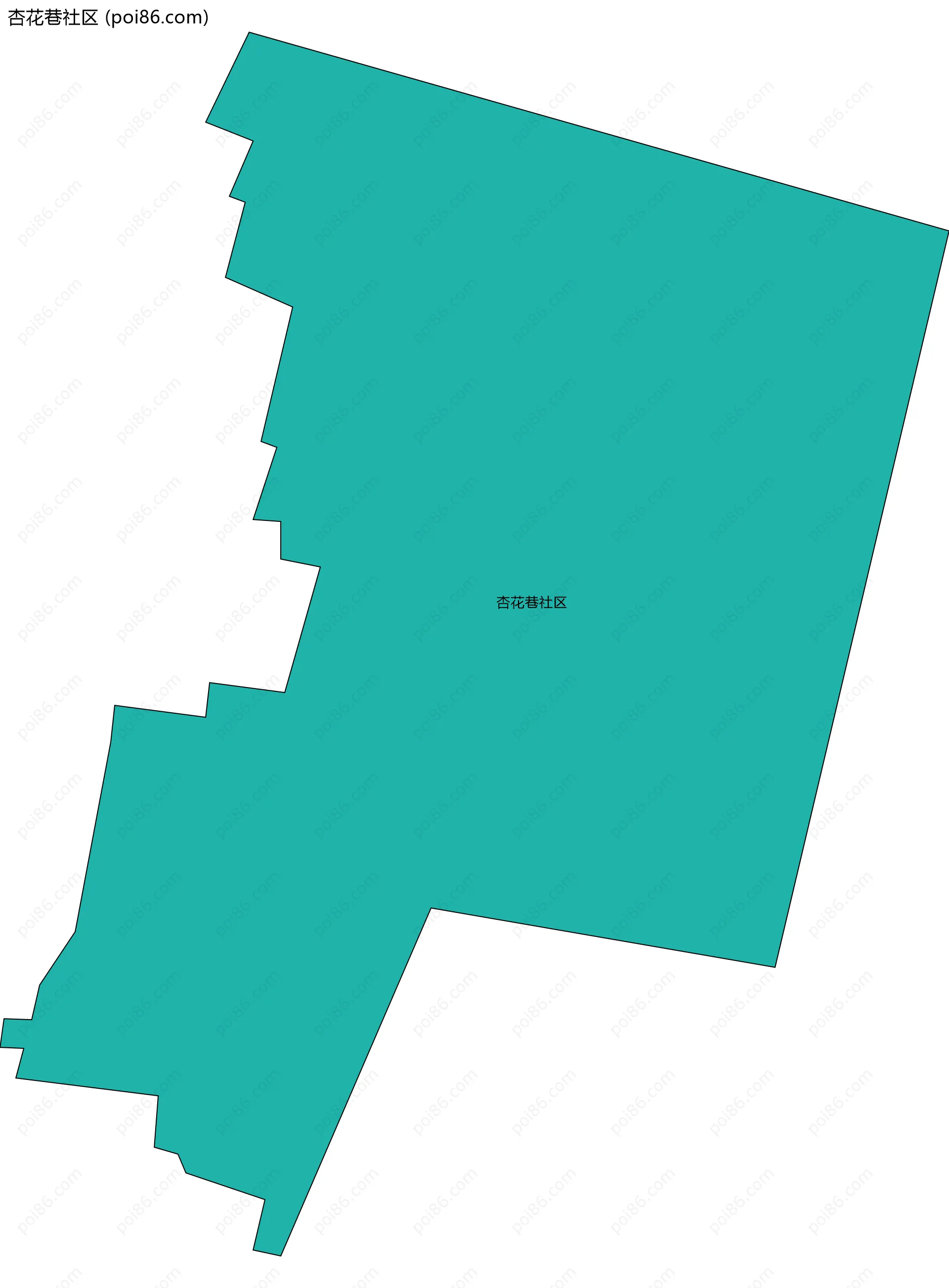 杏花巷社区边界地图