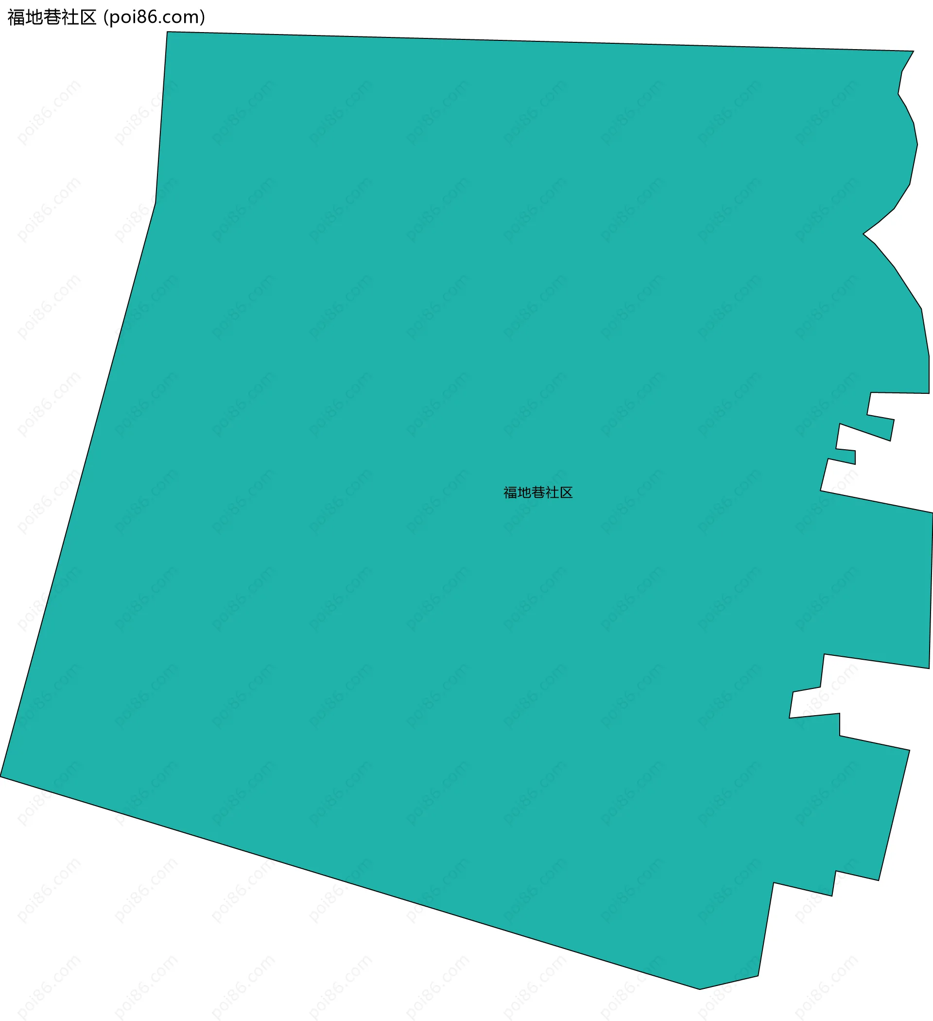 福地巷社区边界地图