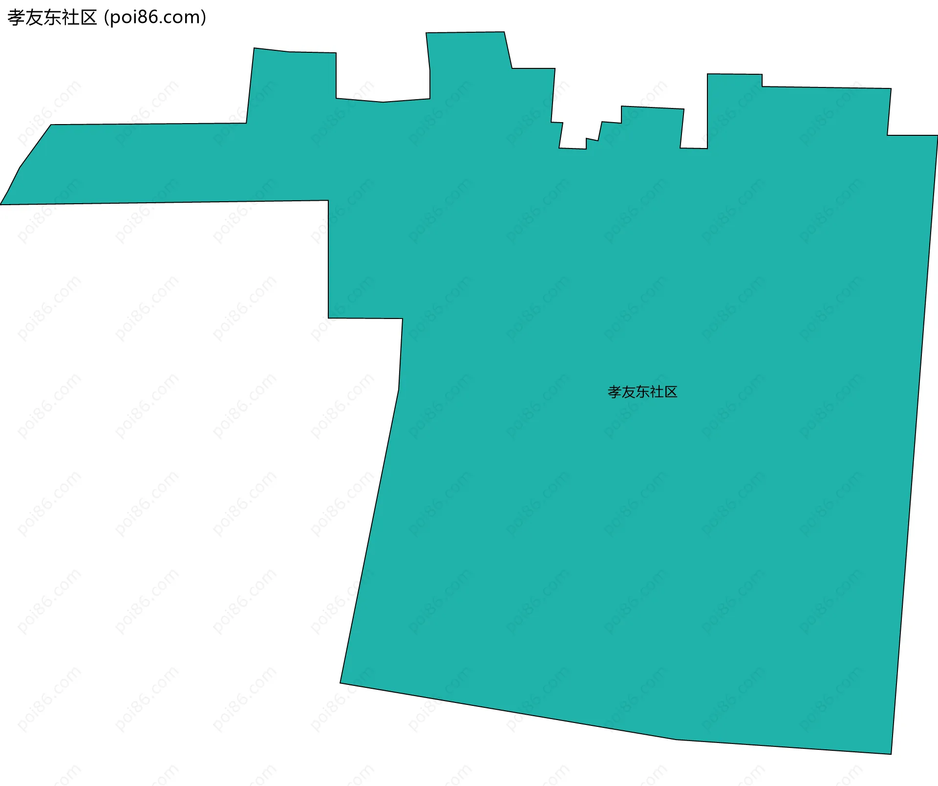 孝友东社区边界地图