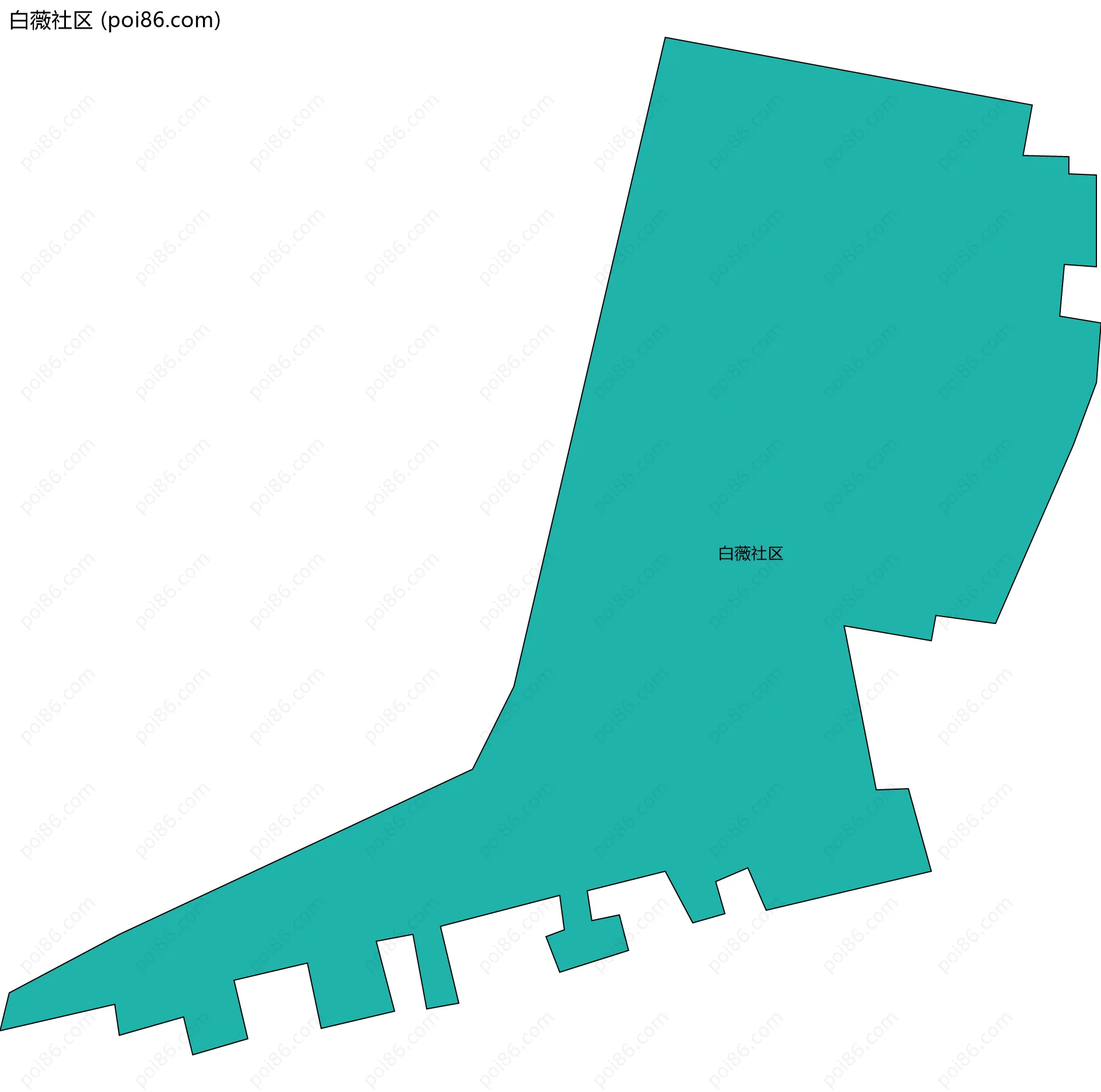 白薇社区边界地图