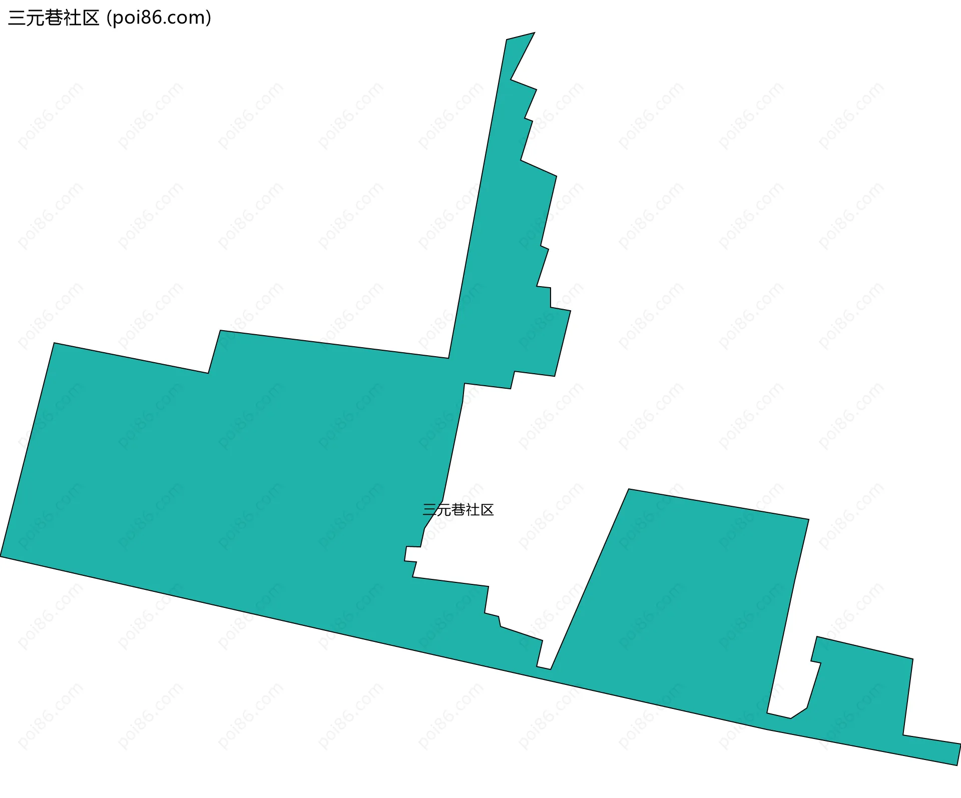 三元巷社区边界地图