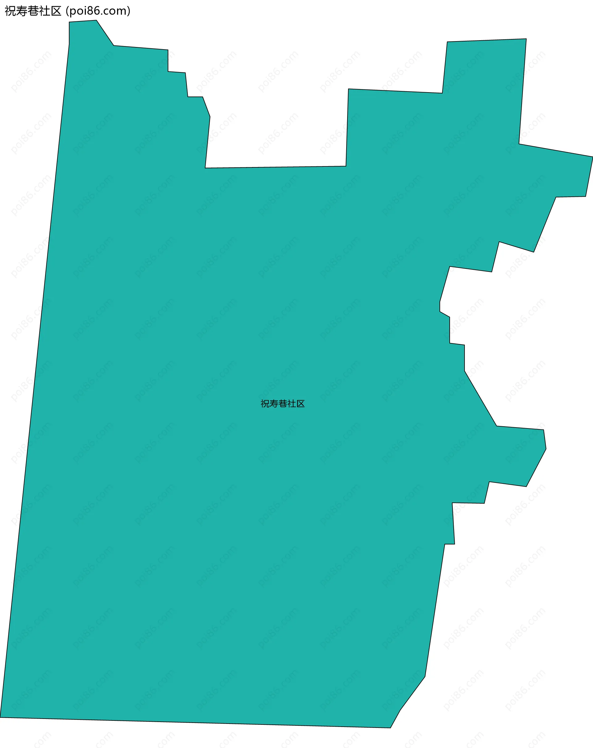 祝寿巷社区边界地图