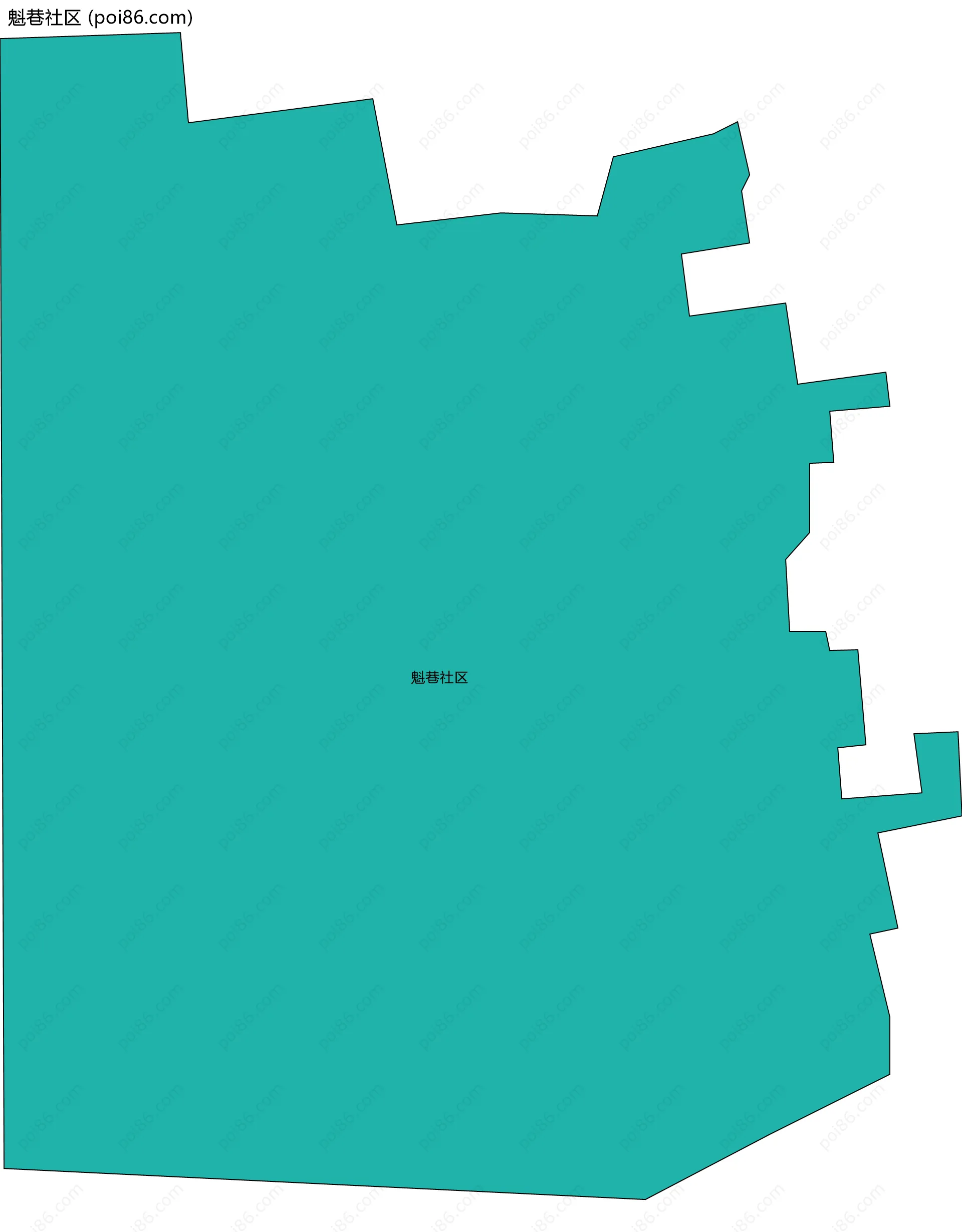 魁巷社区边界地图