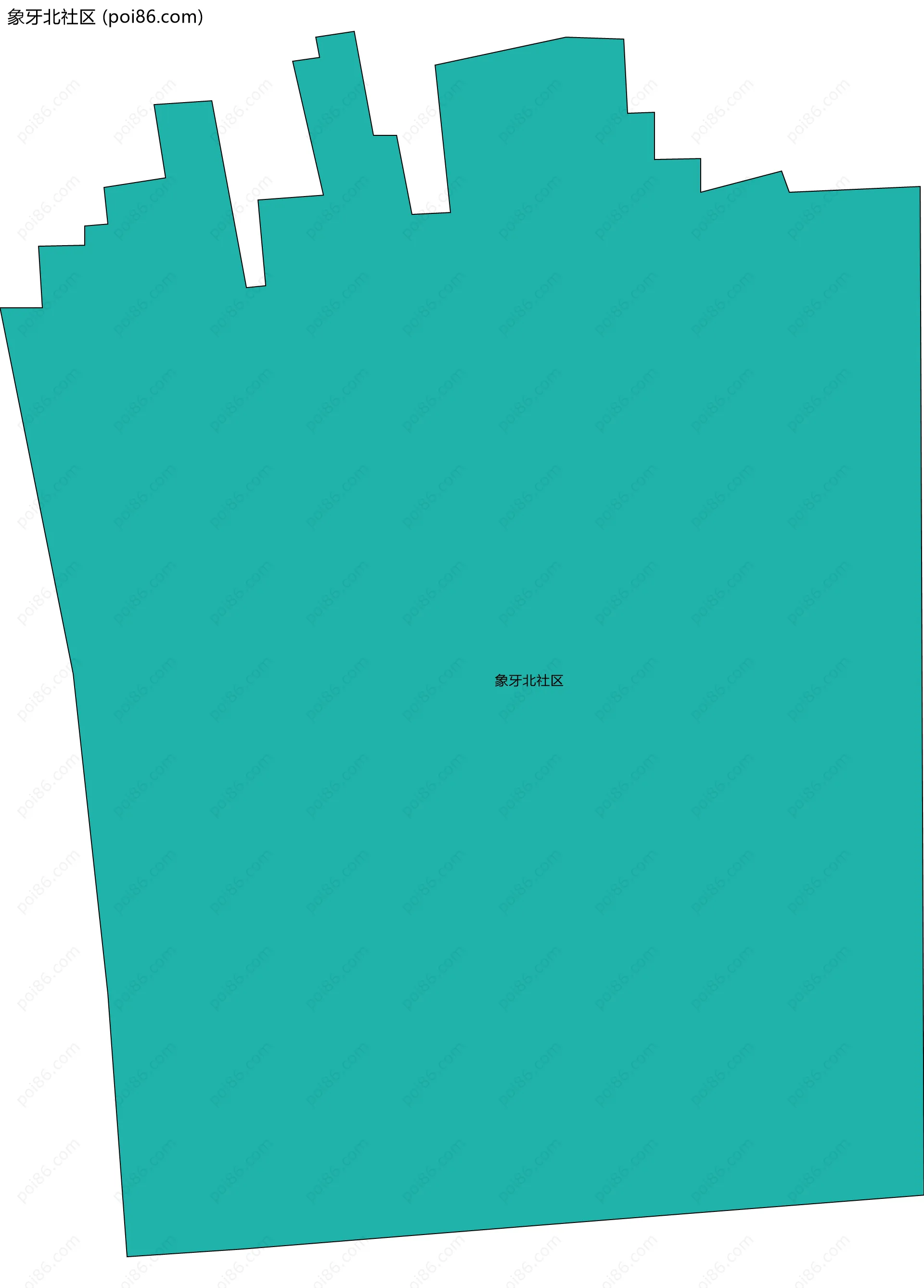 象牙北社区边界地图