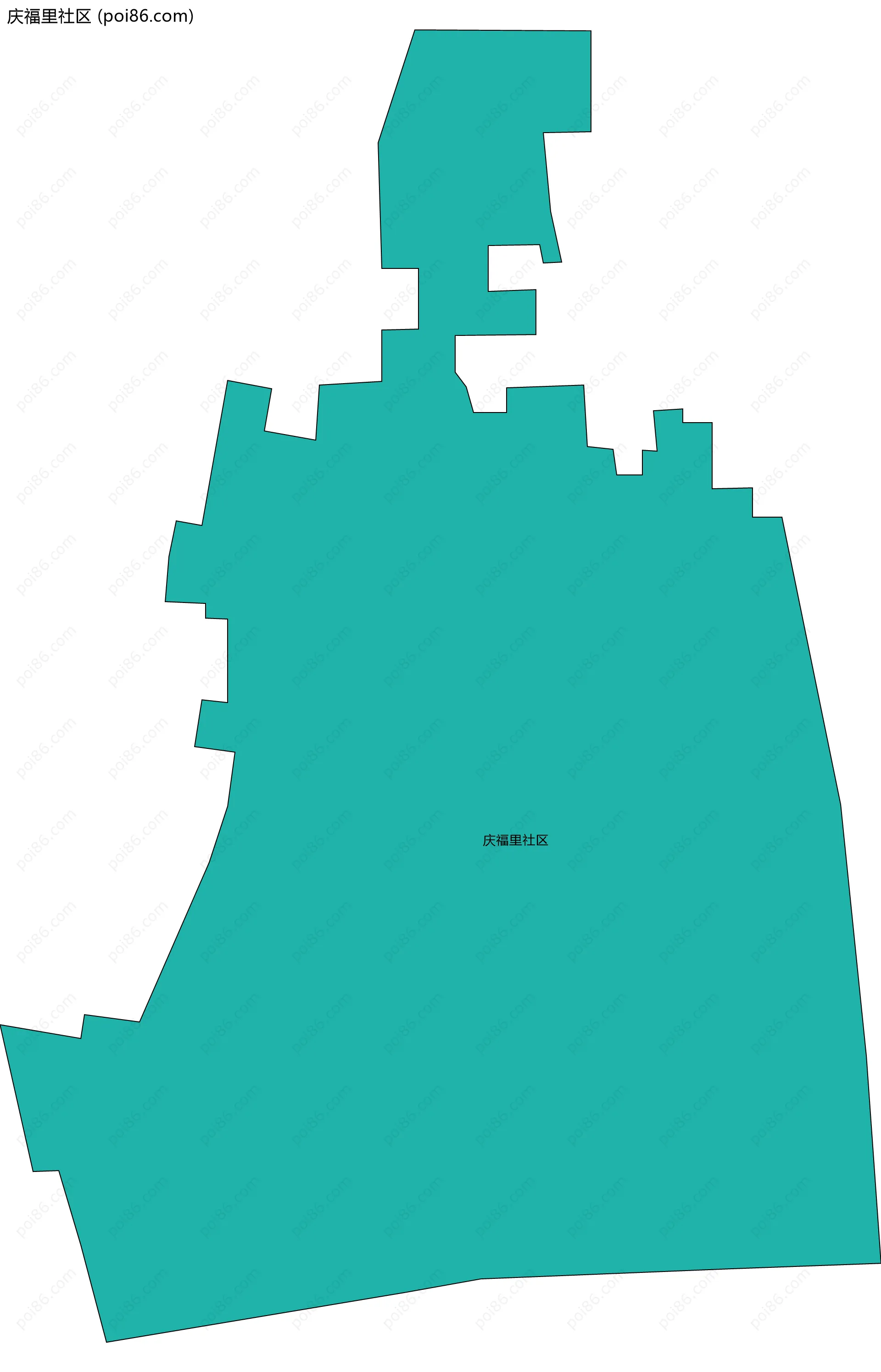 庆福里社区边界地图