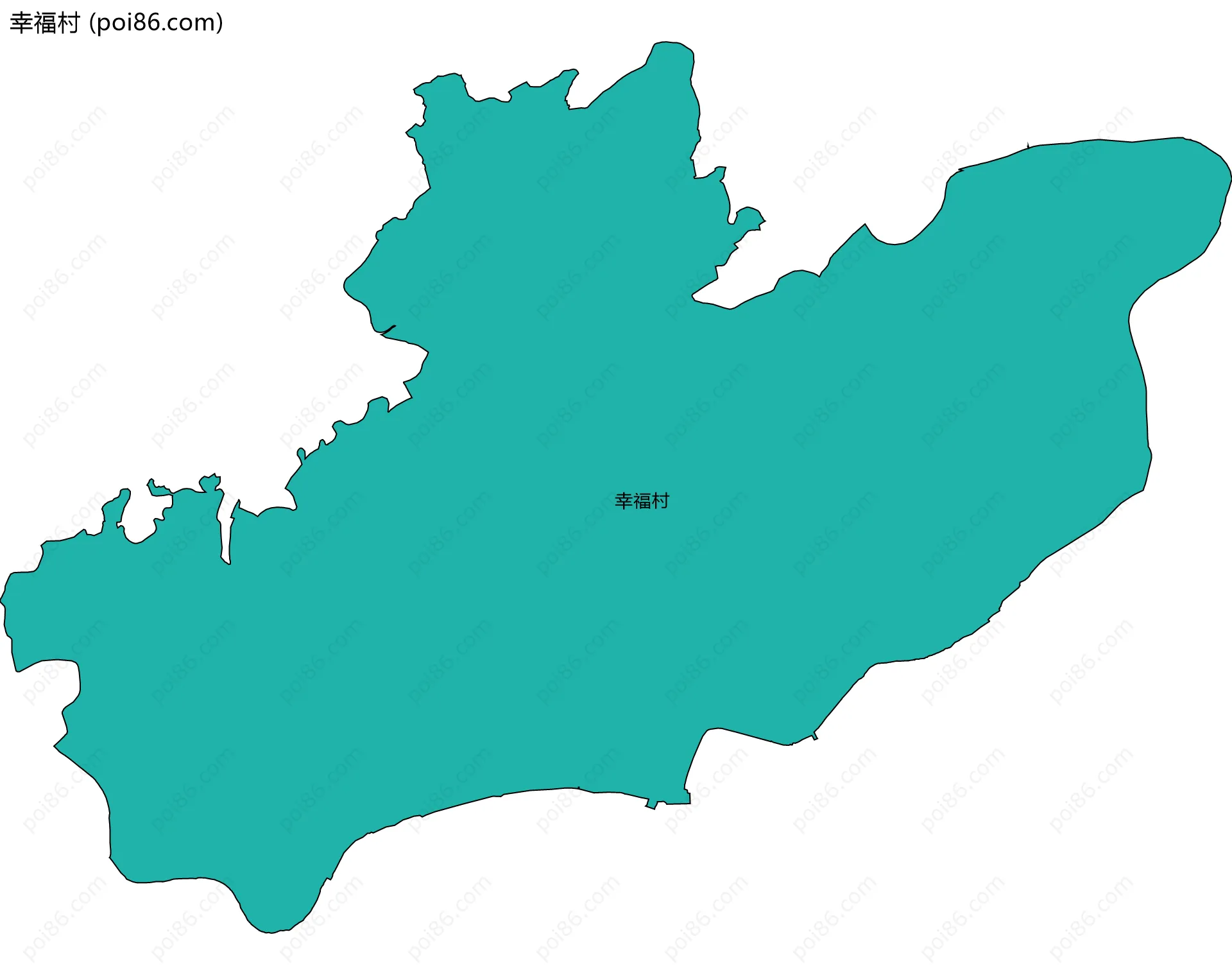 幸福村边界地图