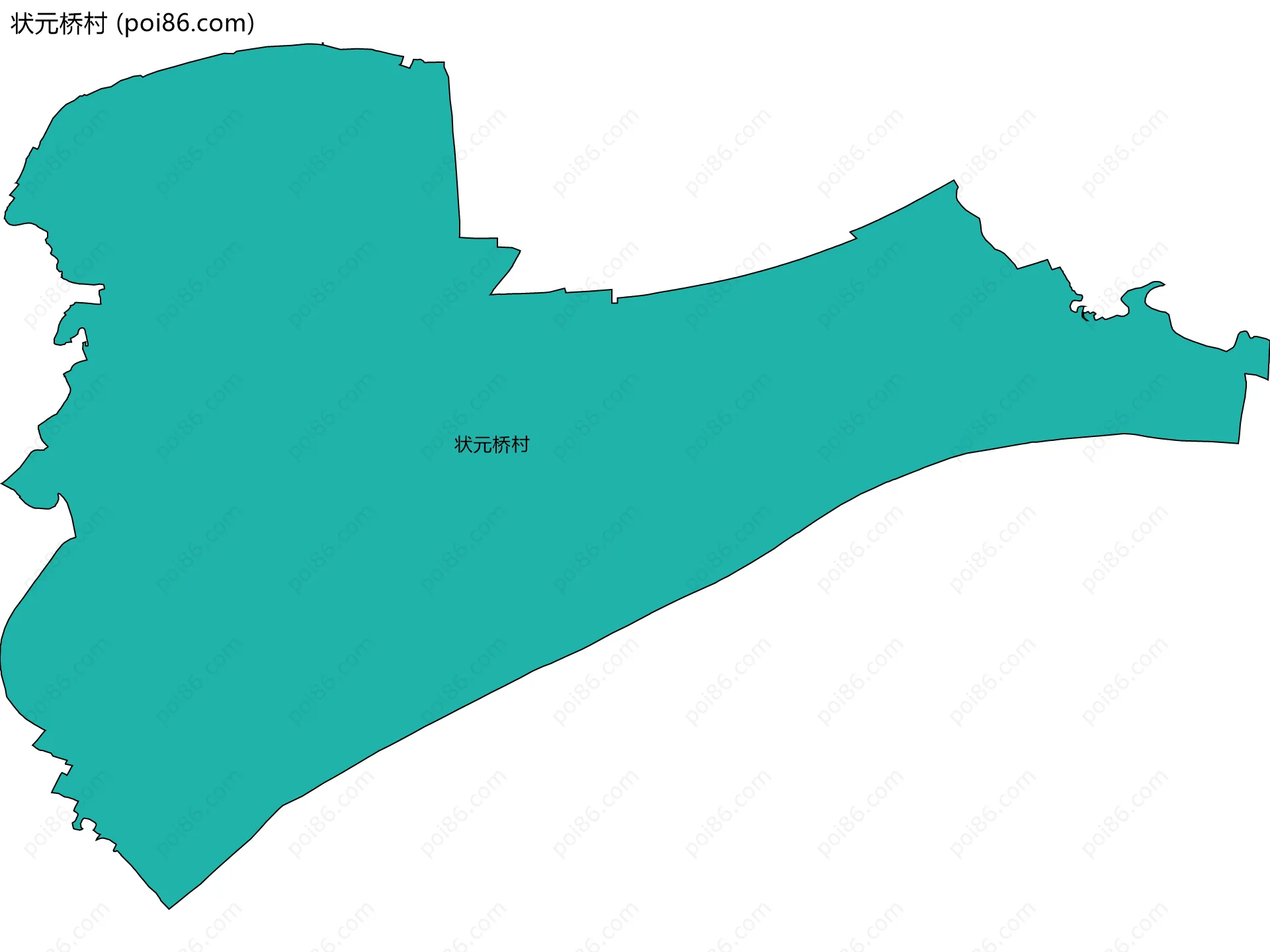 状元桥村边界地图