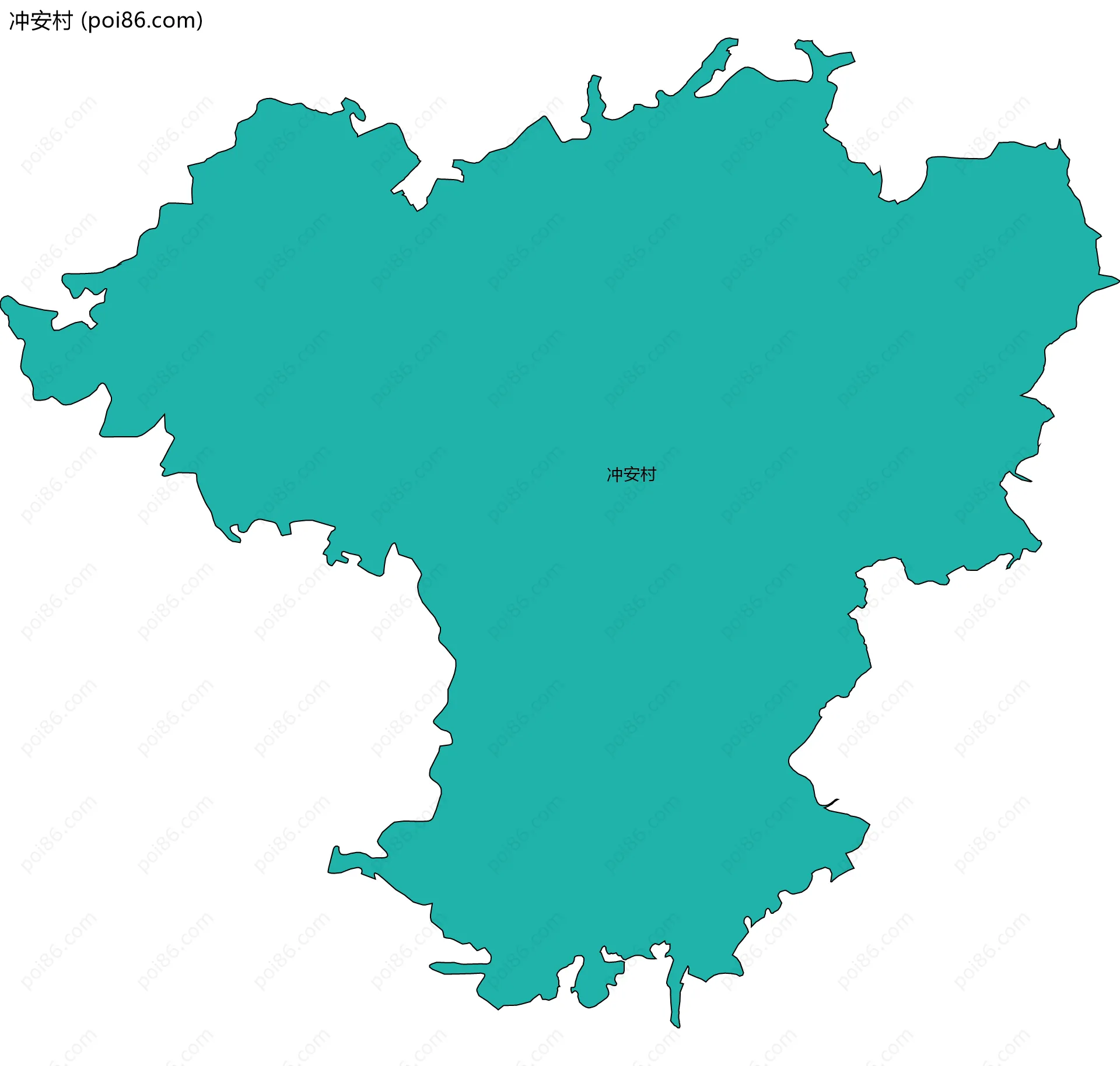 冲安村边界地图