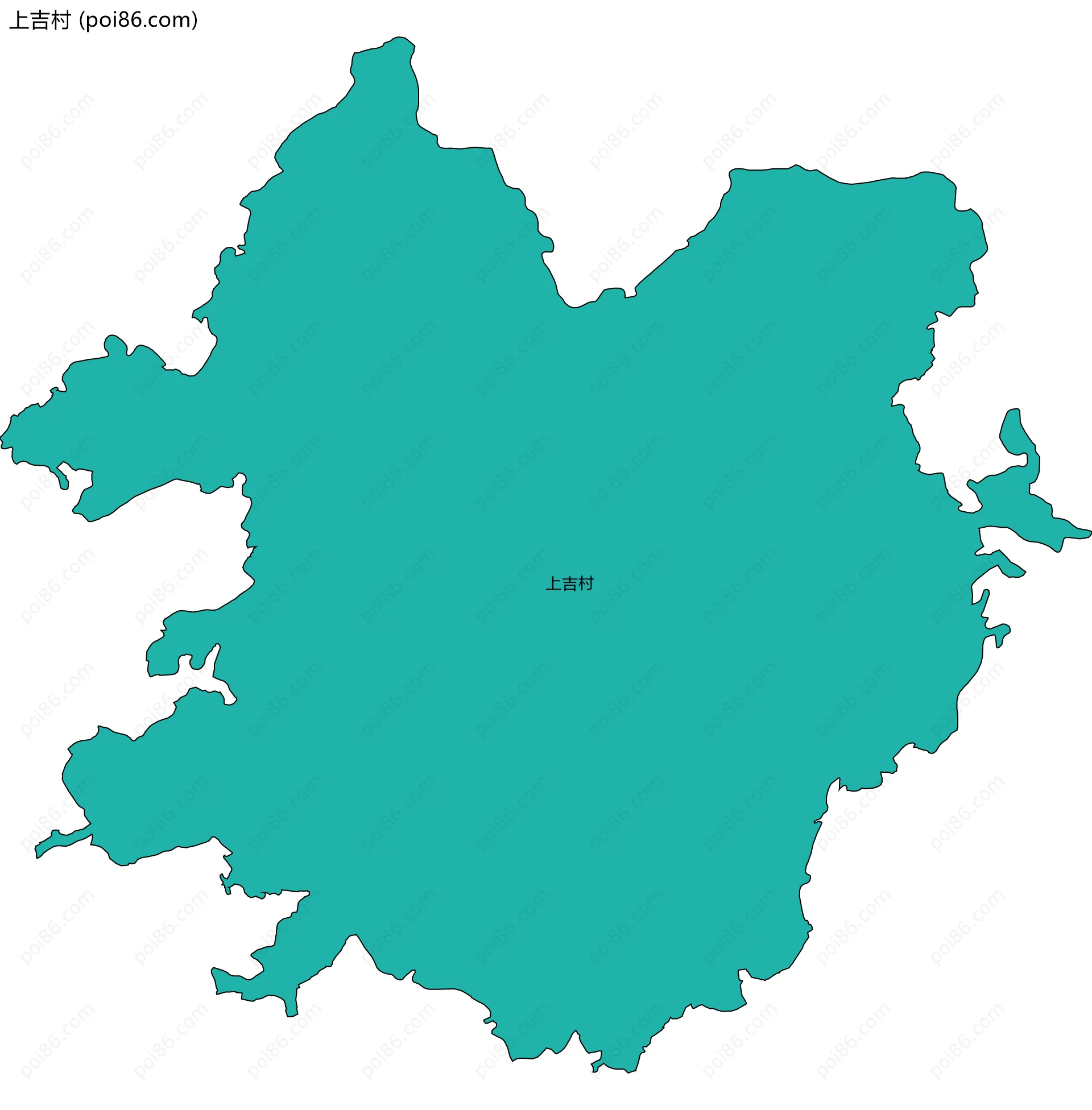 上吉村边界地图