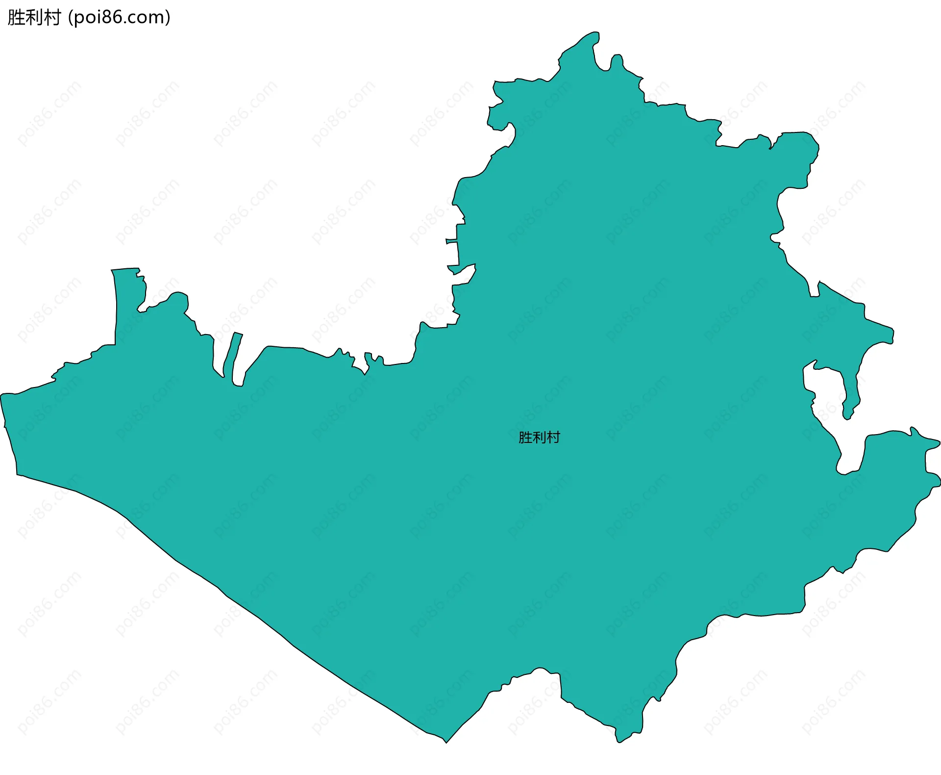 胜利村边界地图