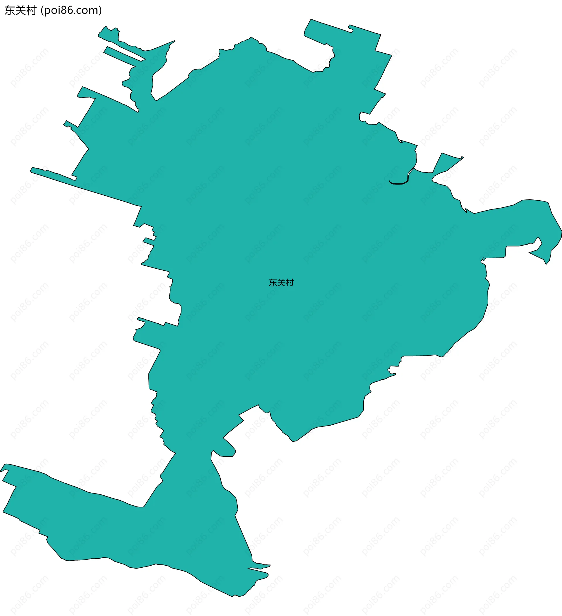 东关村边界地图