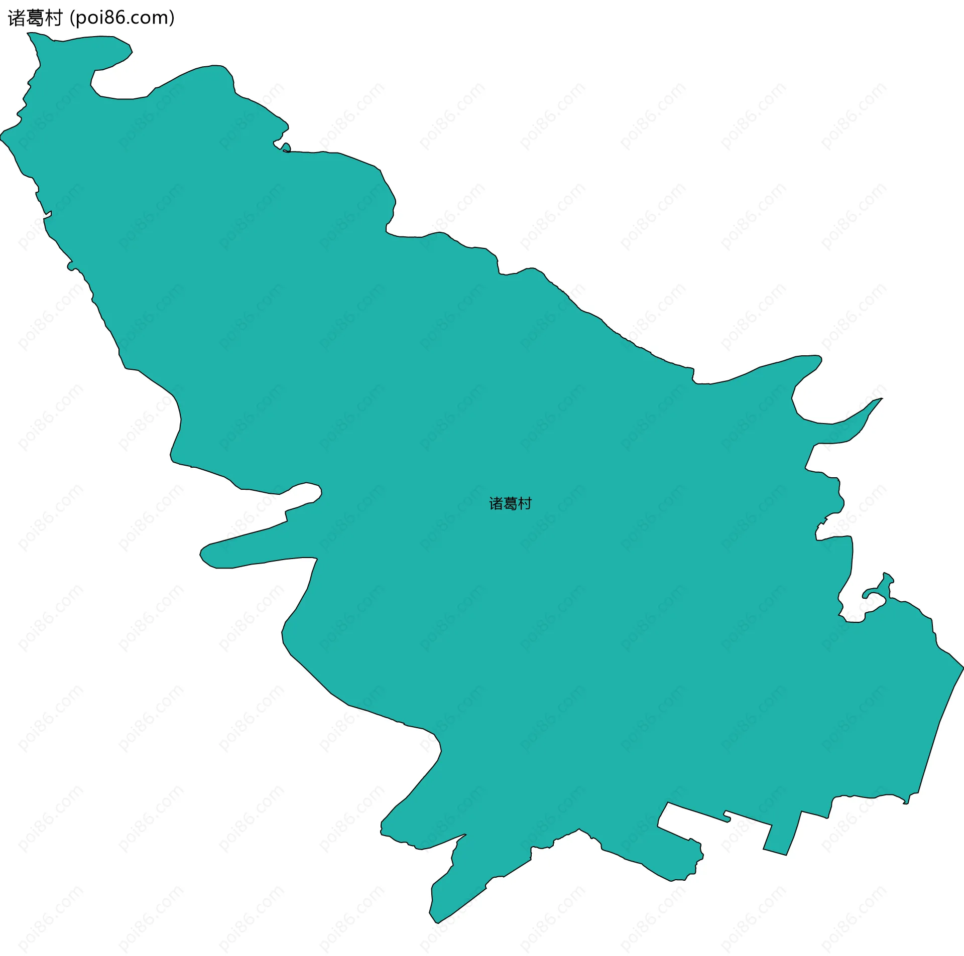 诸葛村边界地图