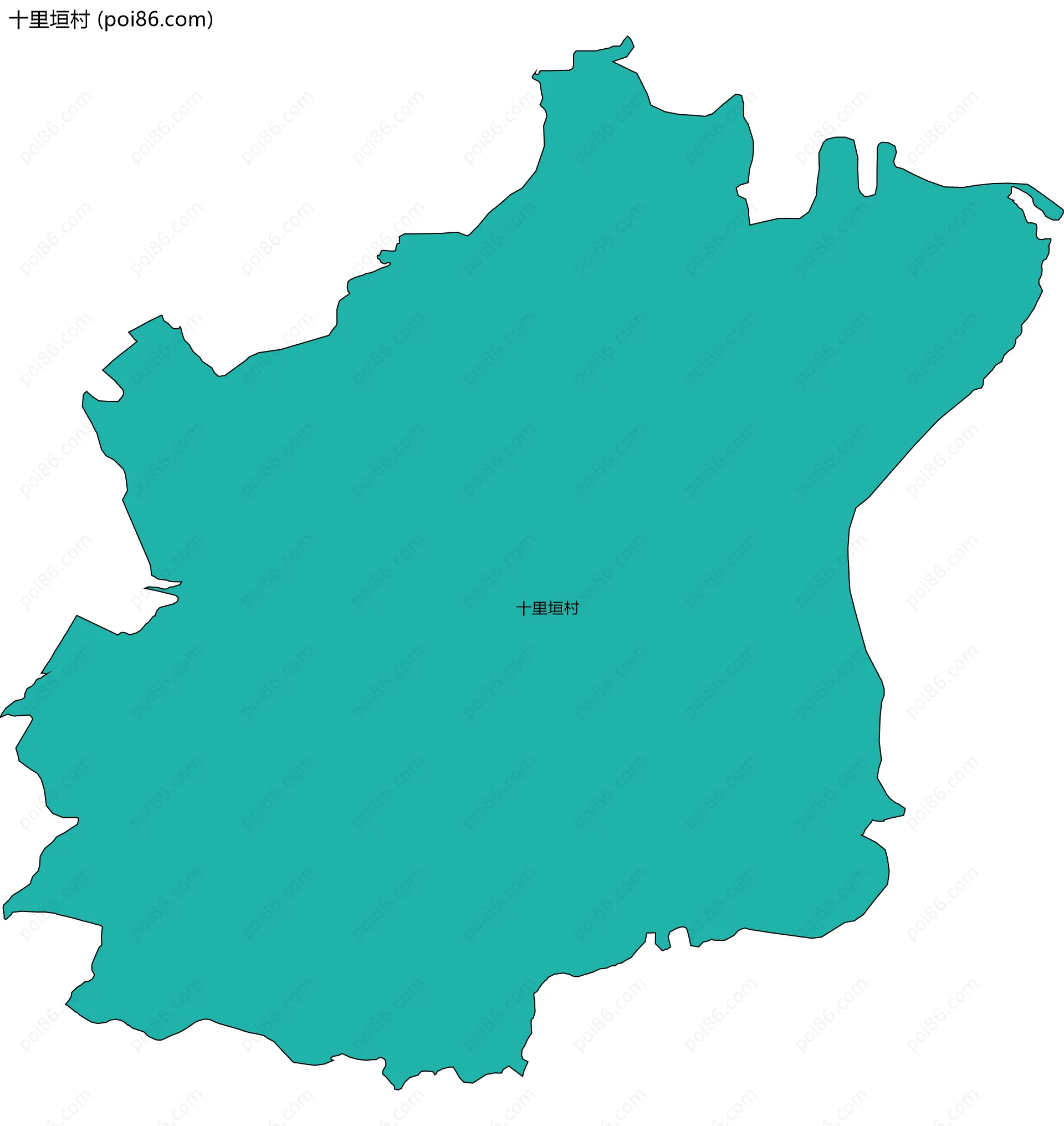 十里垣村边界地图