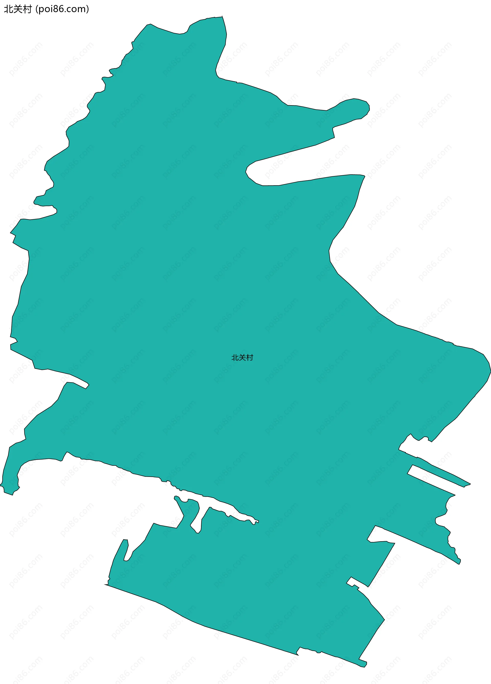 北关村边界地图