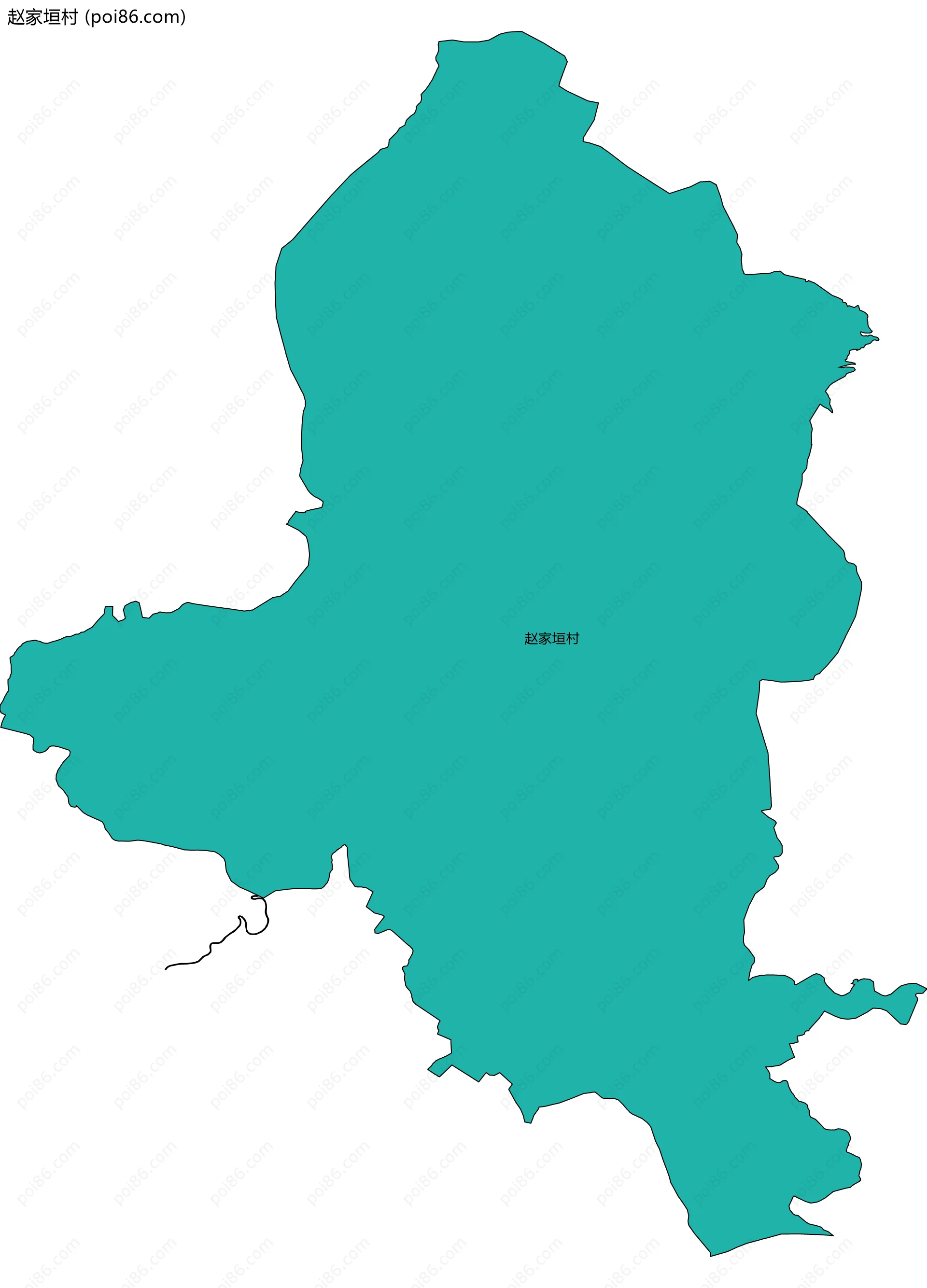 赵家垣村边界地图