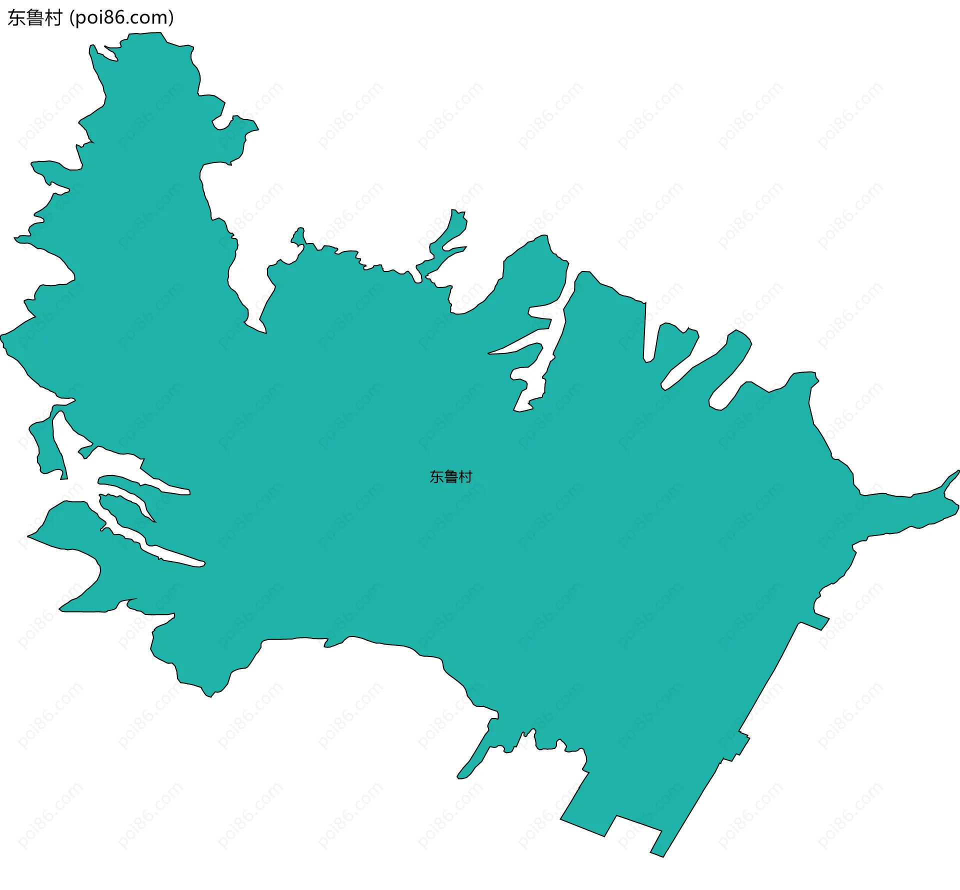 东鲁村边界地图