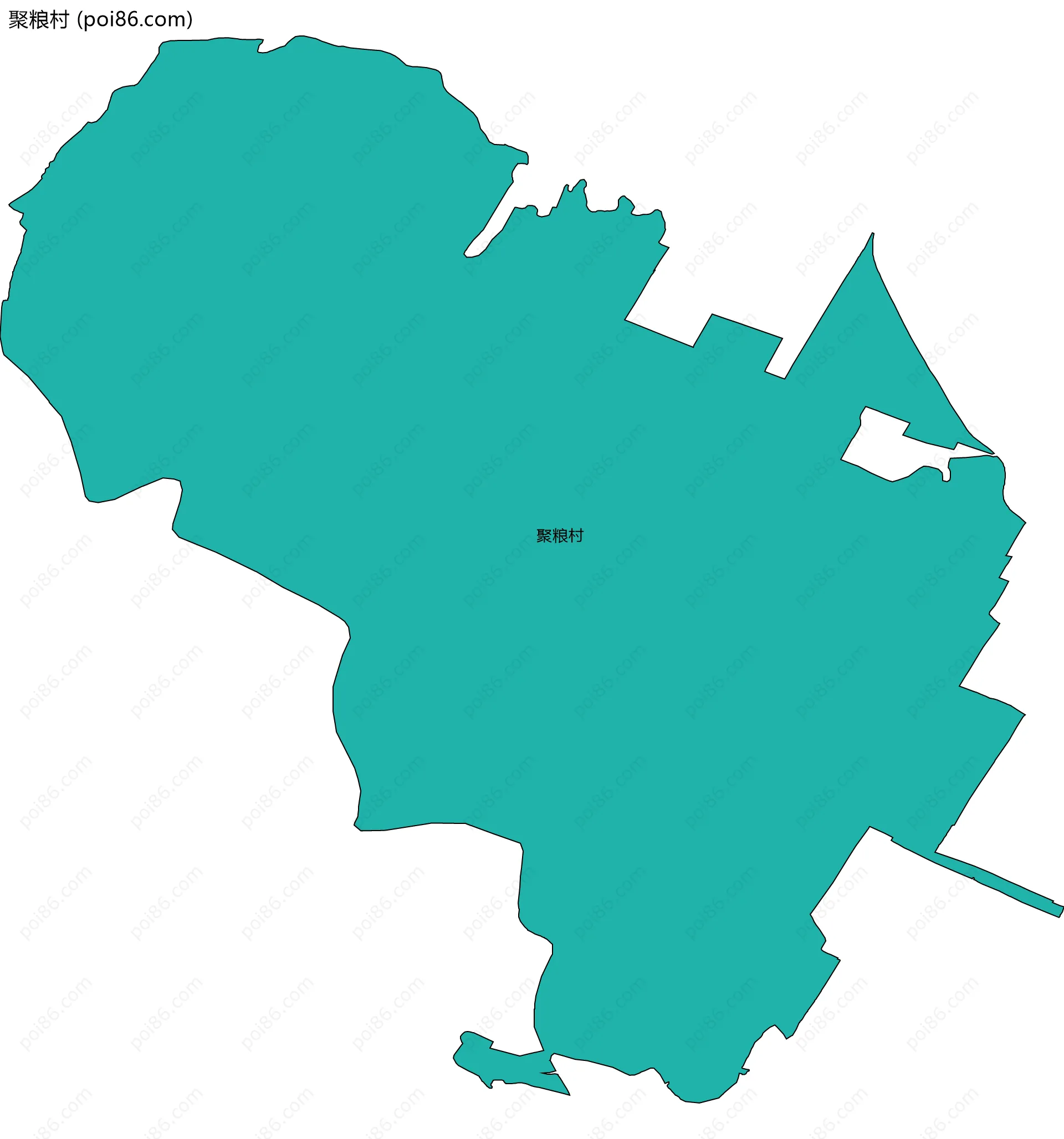 聚粮村边界地图