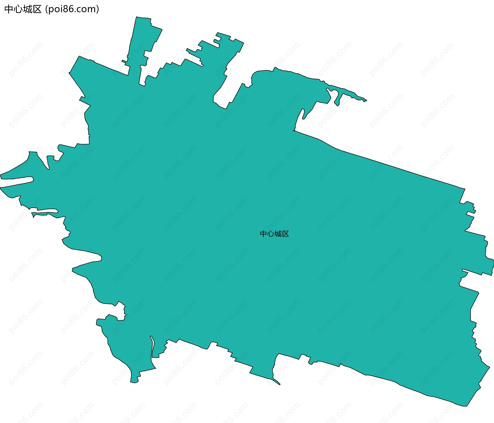 中心城区边界地图