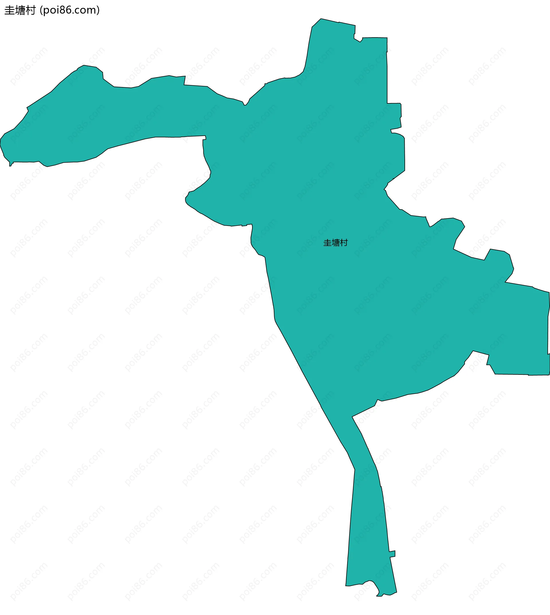 圭塘村边界地图