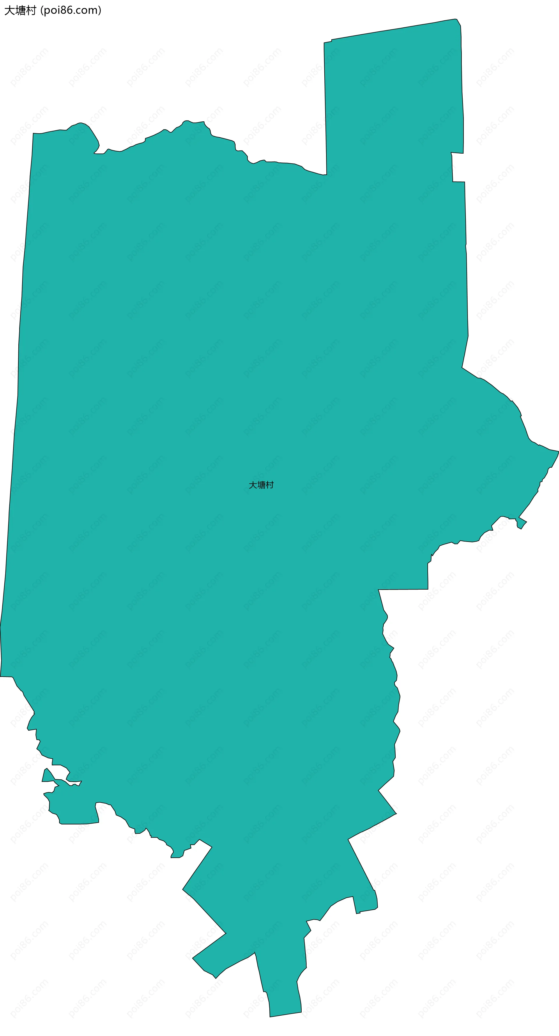 大塘村边界地图