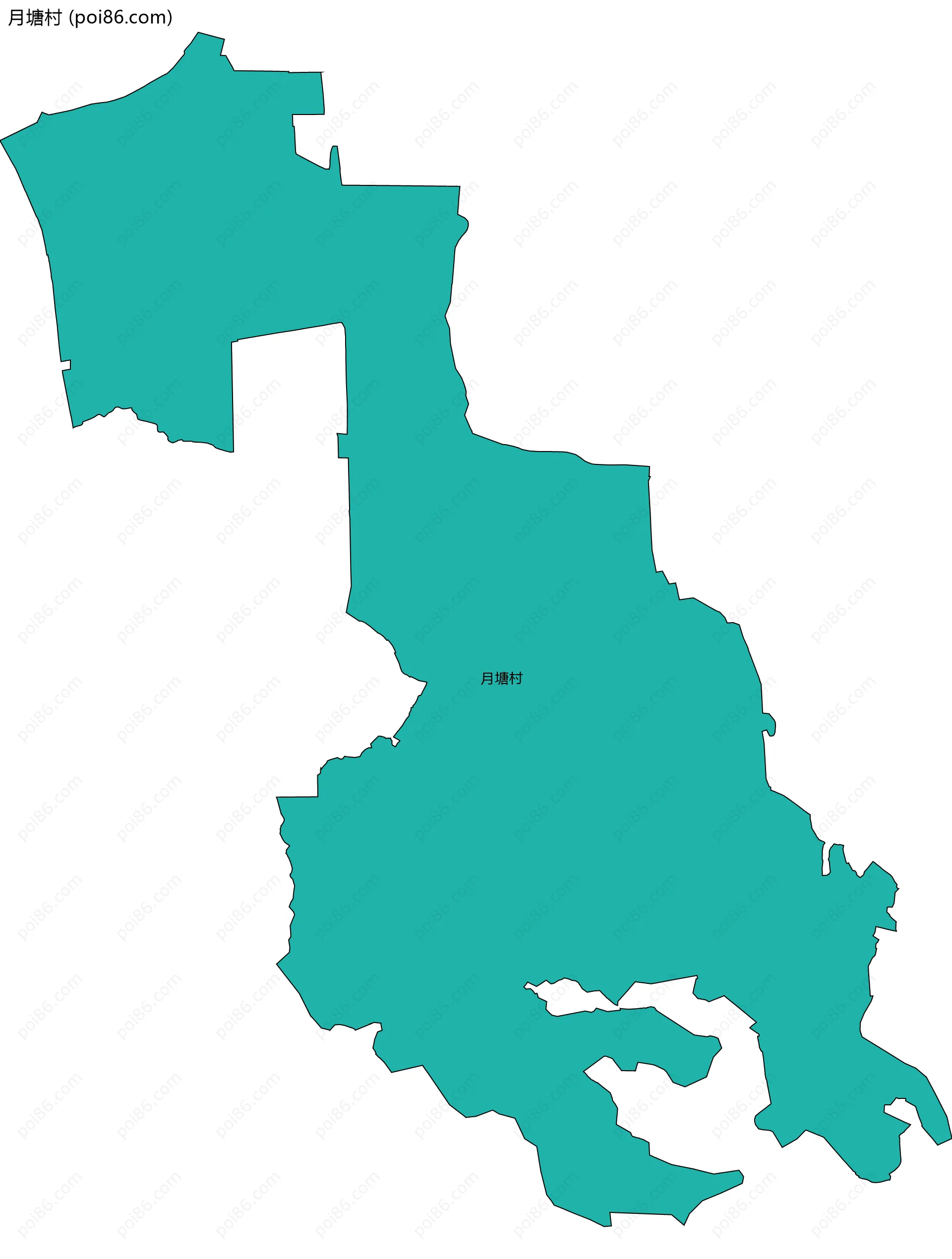 月塘村边界地图