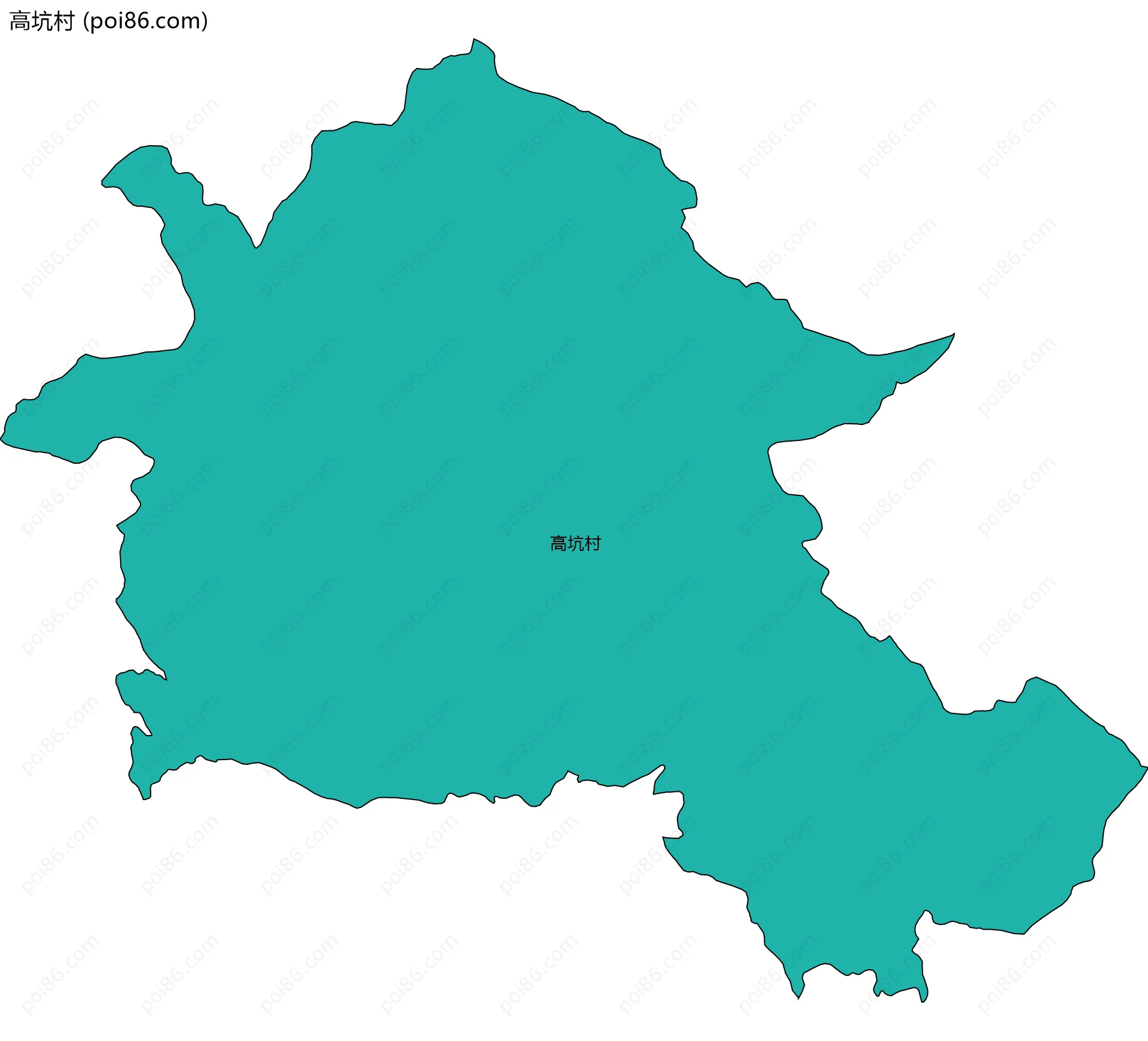 高坑村边界地图