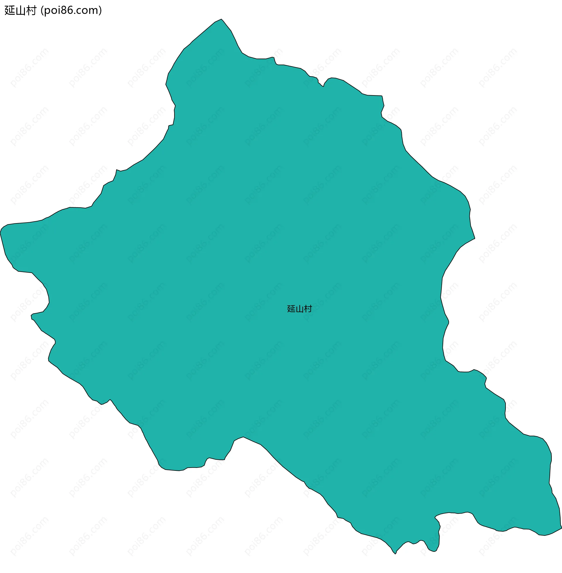 延山村边界地图