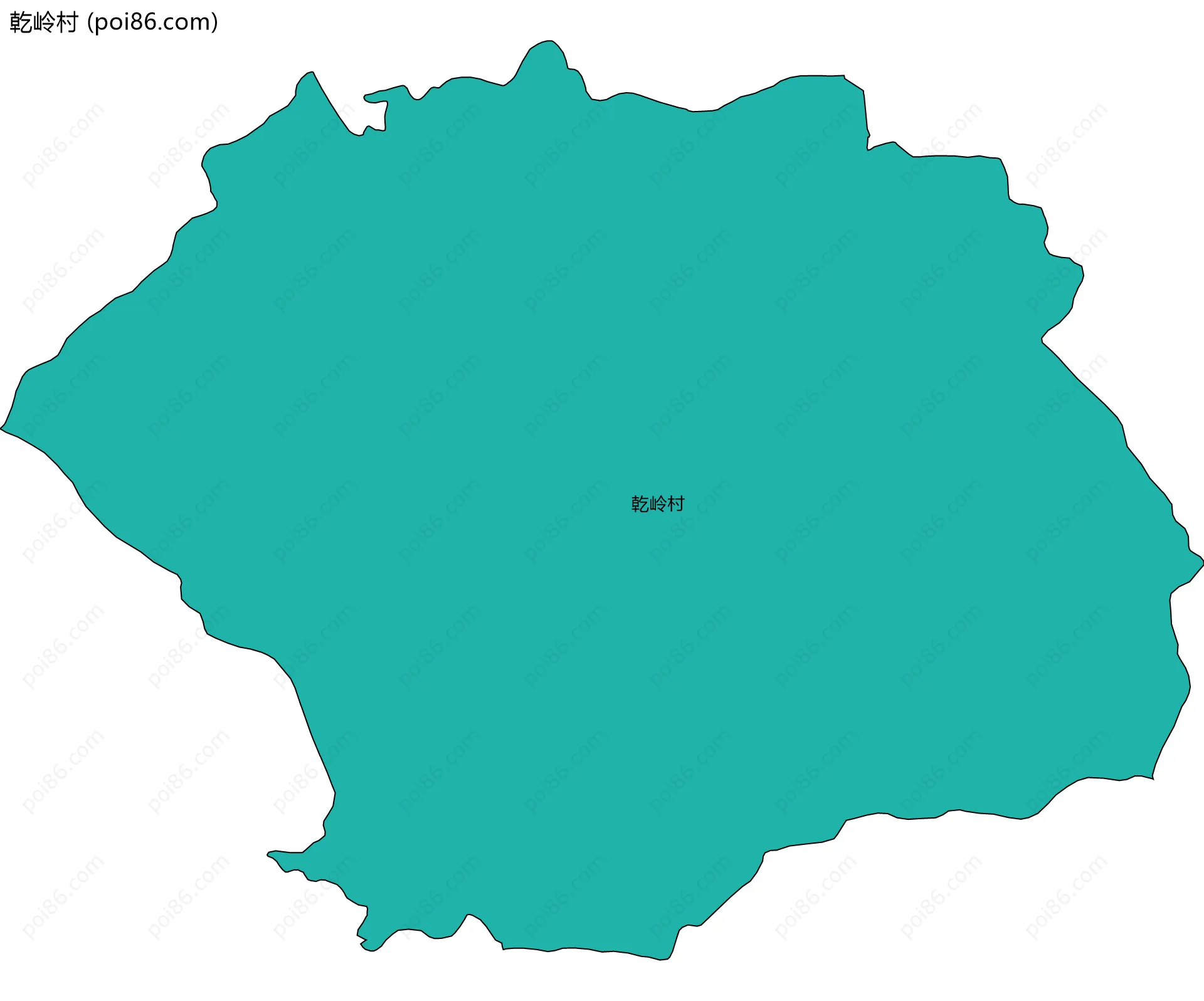 乾岭村边界地图