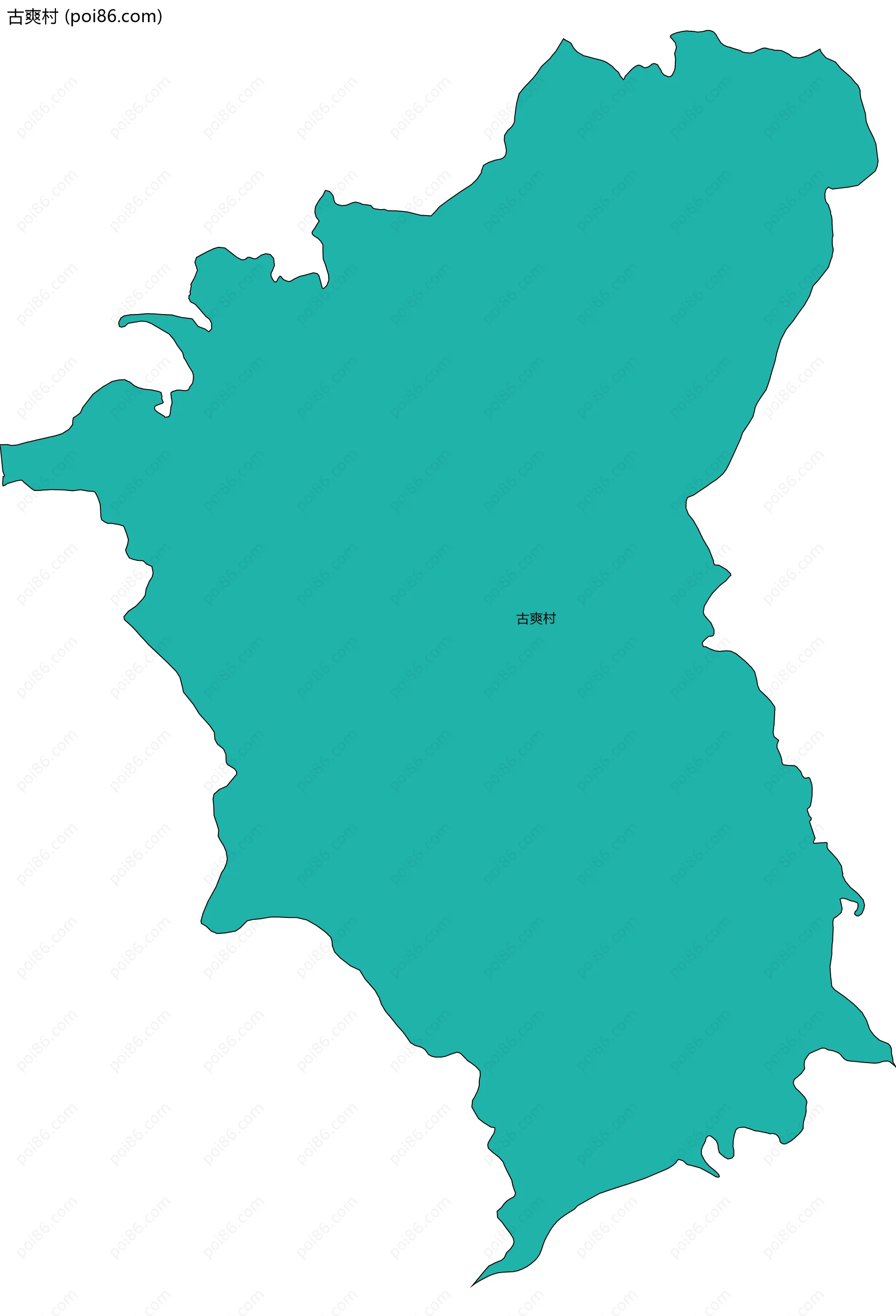 古爽村边界地图