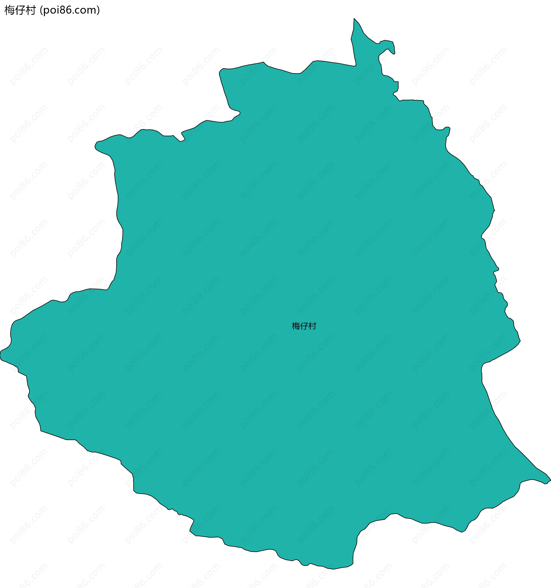 梅仔村边界地图