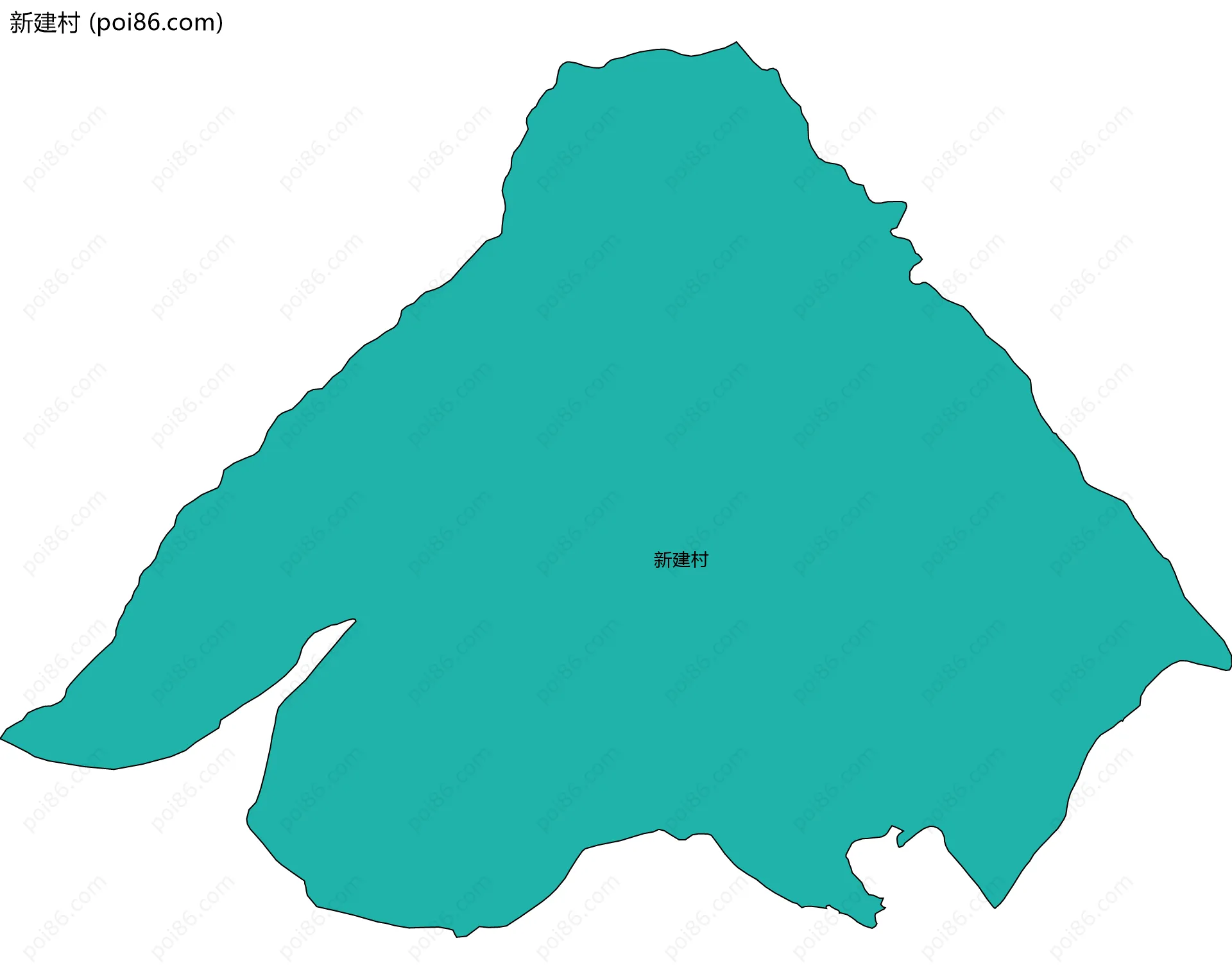 新建村边界地图