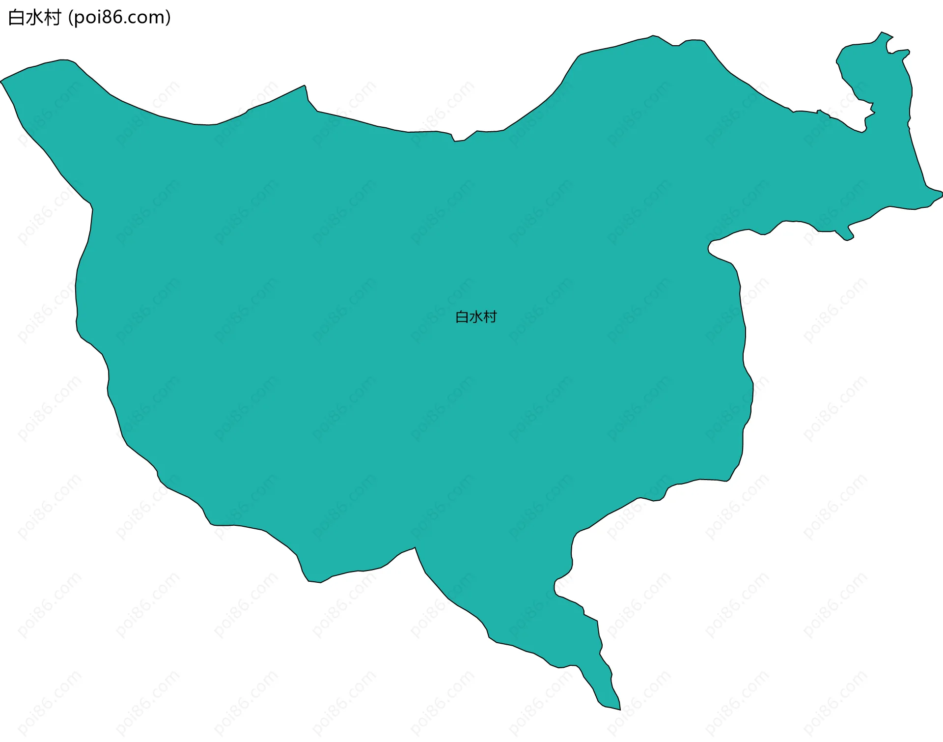 白水村边界地图