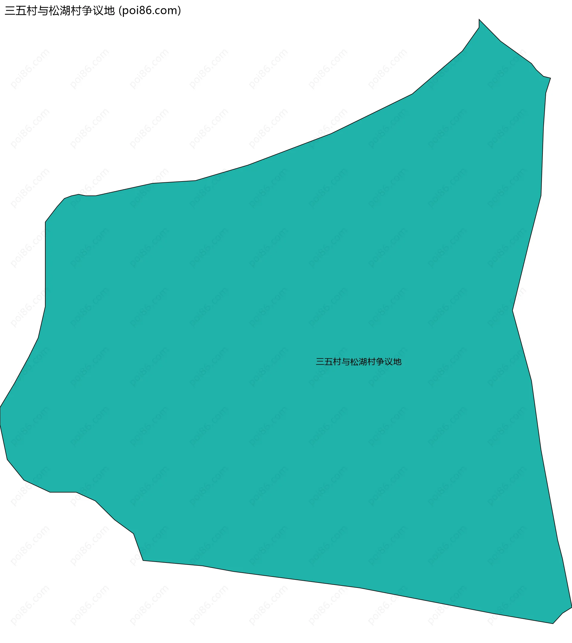 三五村与松湖村争议地边界地图