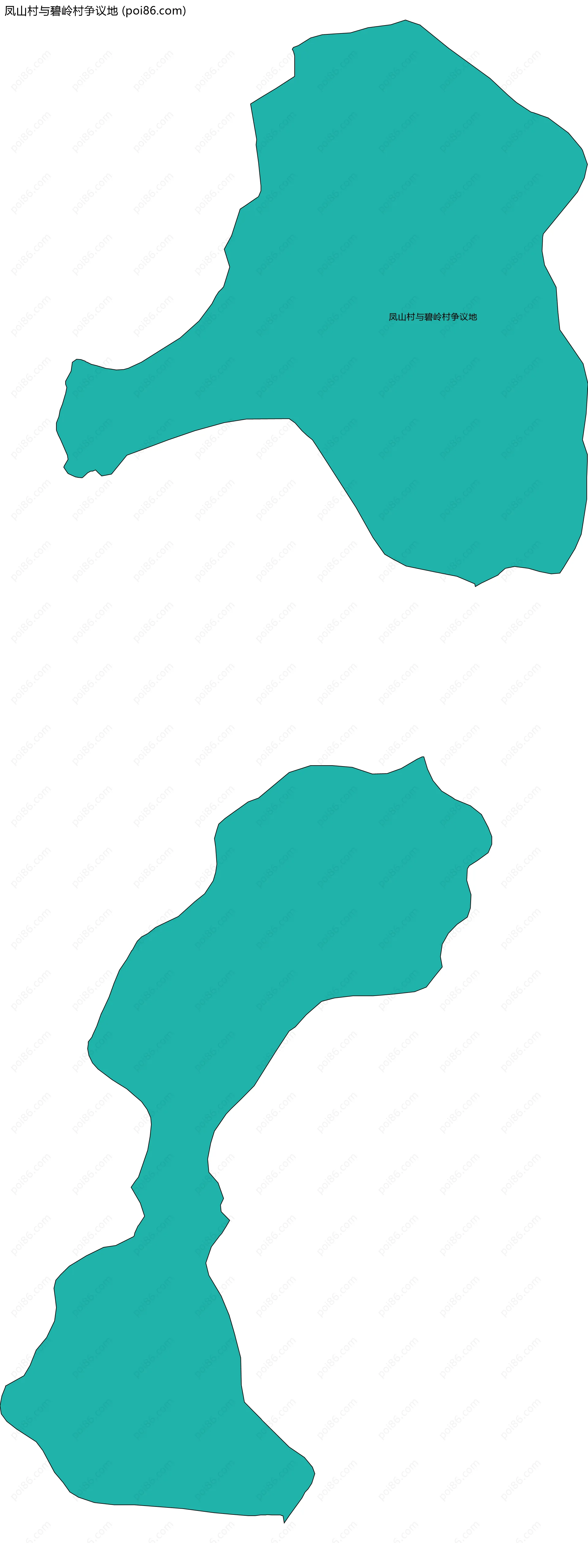 凤山村与碧岭村争议地边界地图