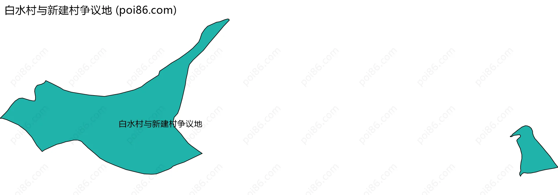 白水村与新建村争议地边界地图